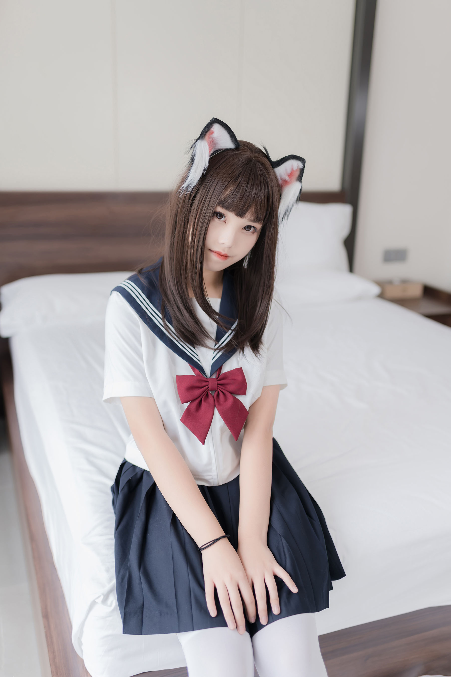 萌系小姐姐蜜汁猫裘 猫耳JK