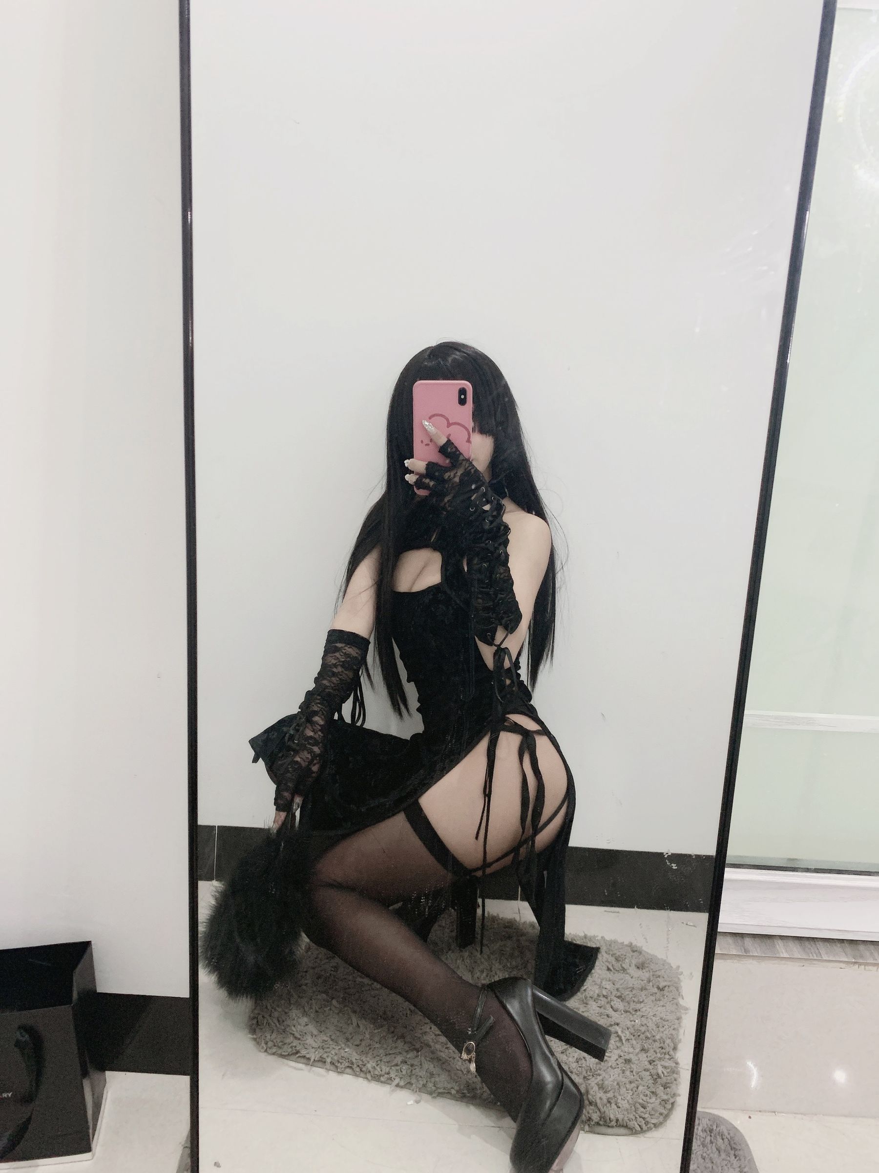 白嫩美少女鬼畜瑶 黑色旗袍