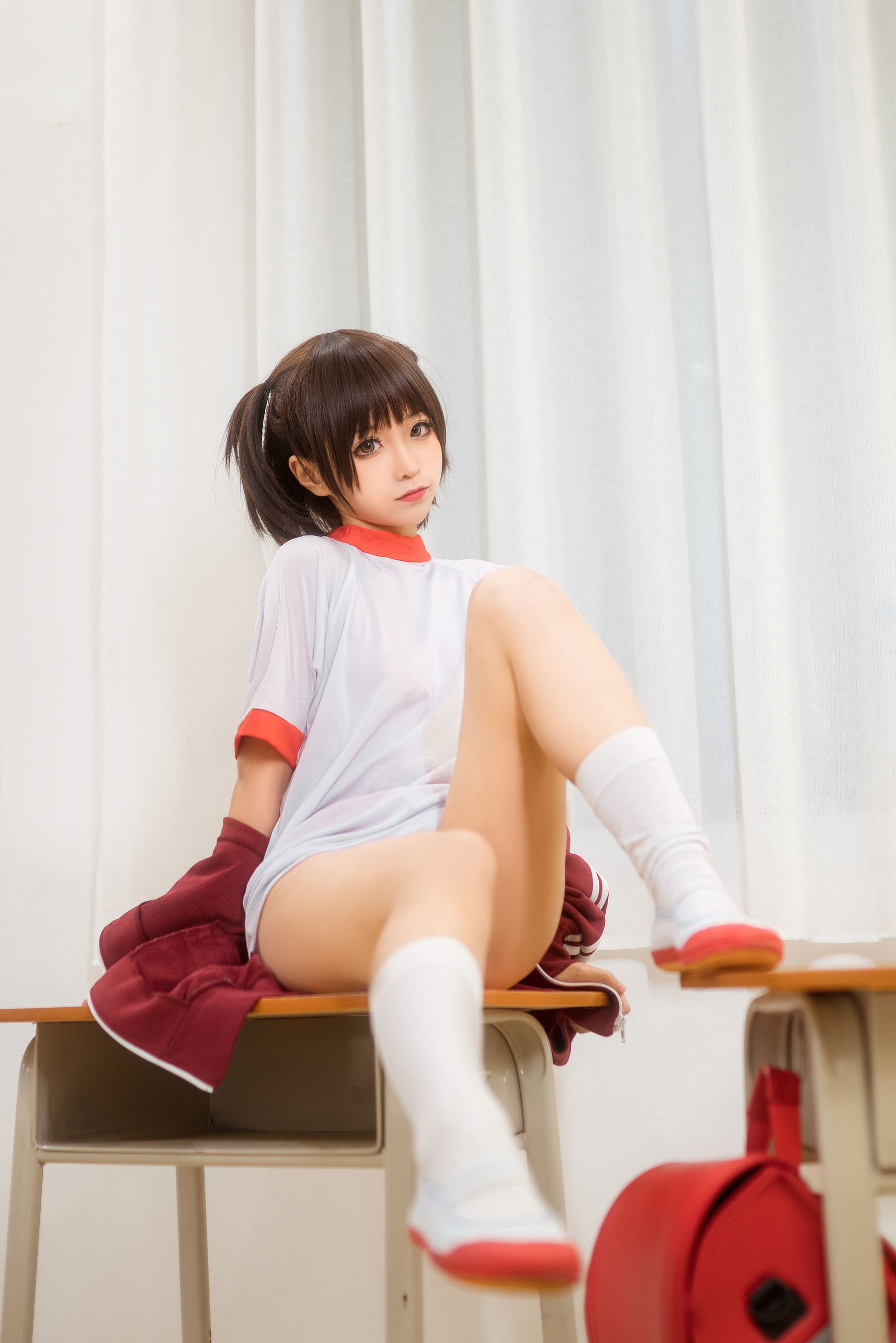 动漫博主蠢沫沫 红体操服