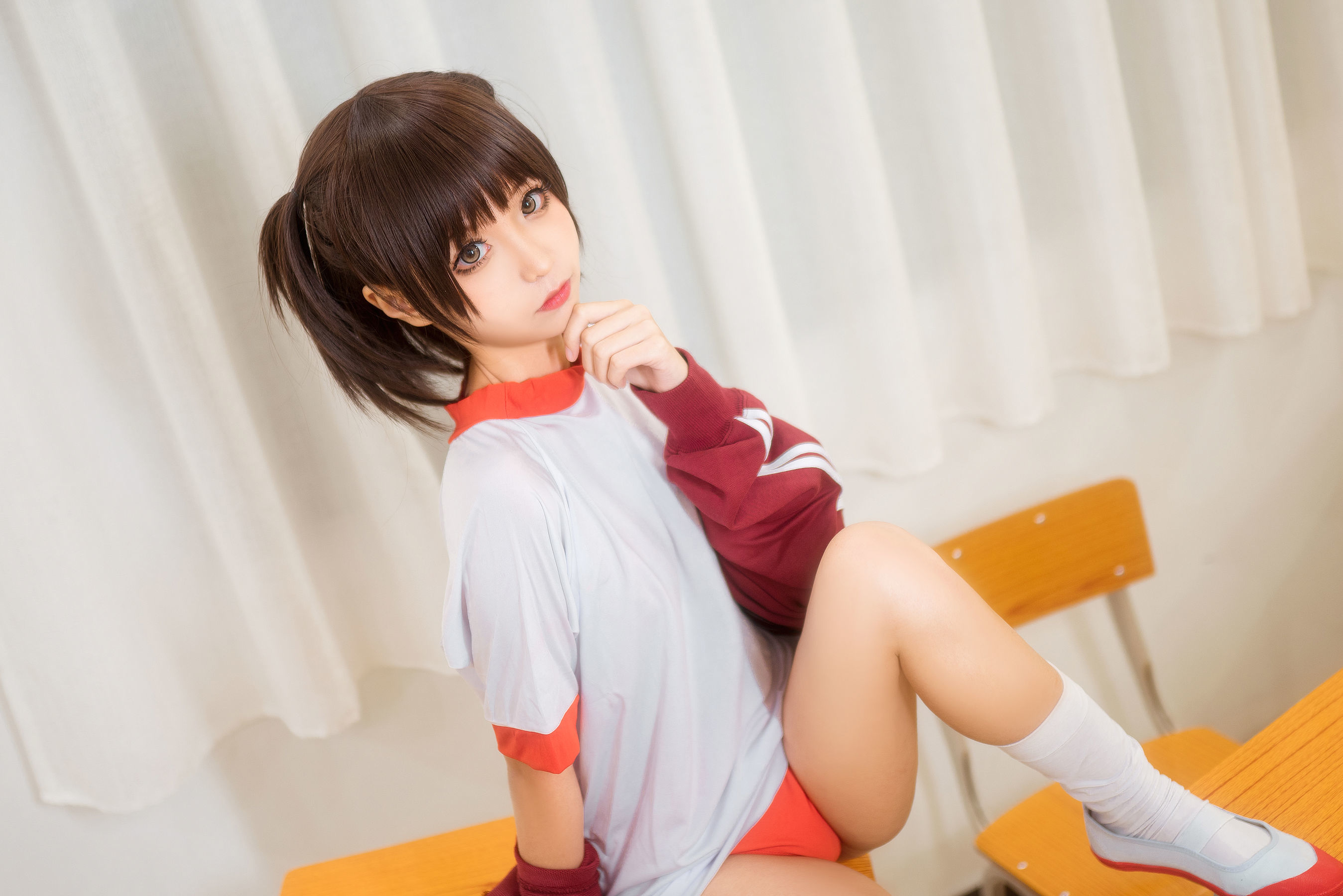 动漫博主蠢沫沫 红体操服