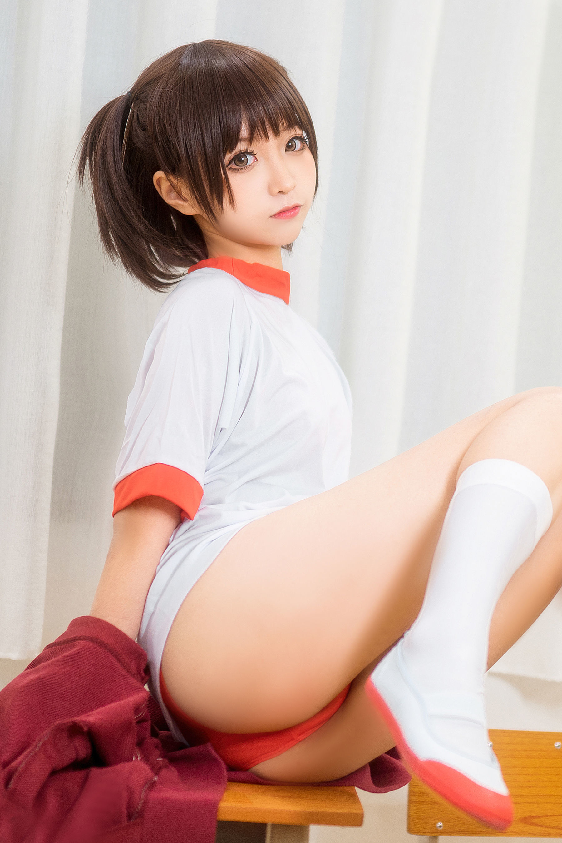 动漫博主蠢沫沫 红体操服