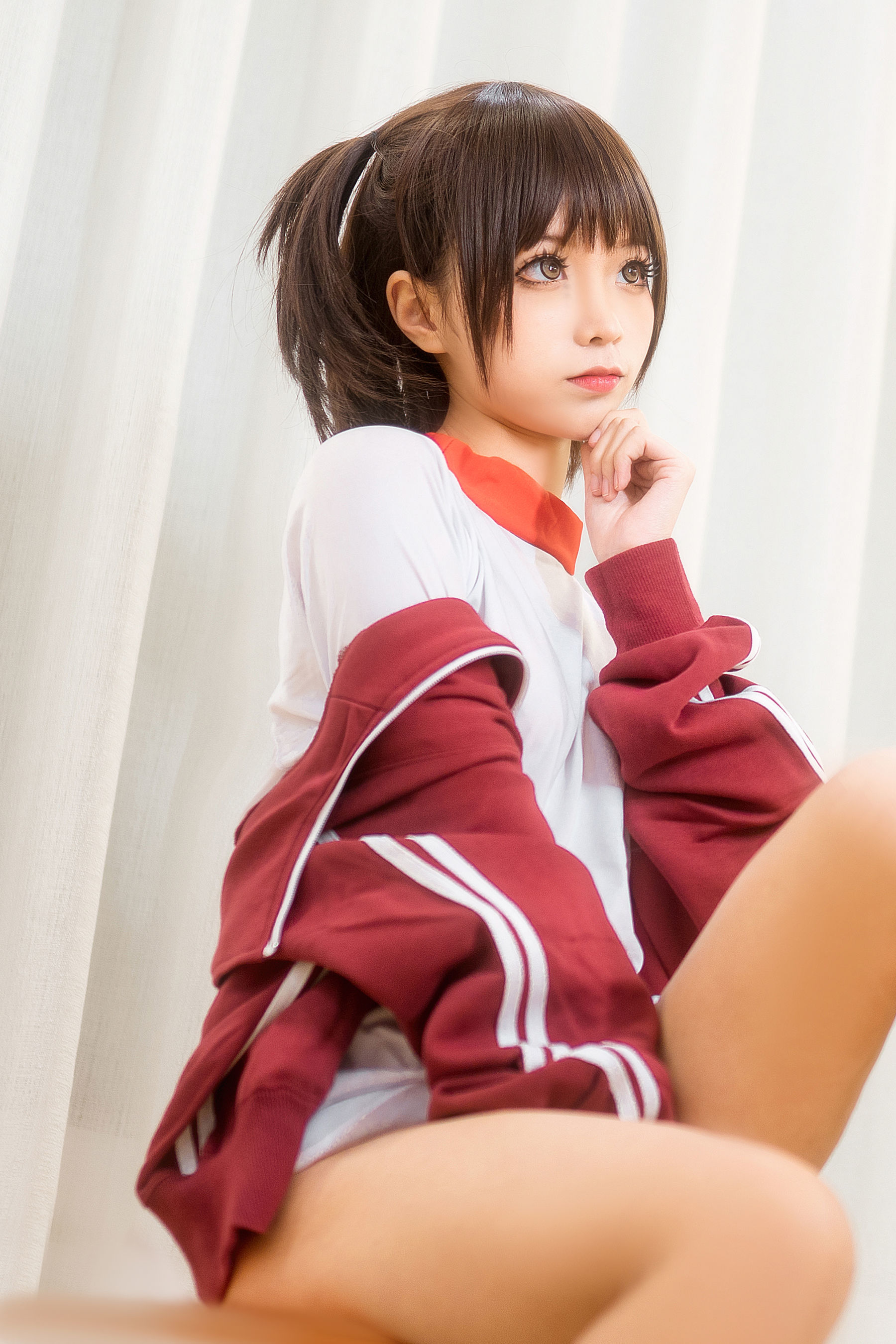 动漫博主蠢沫沫 红体操服