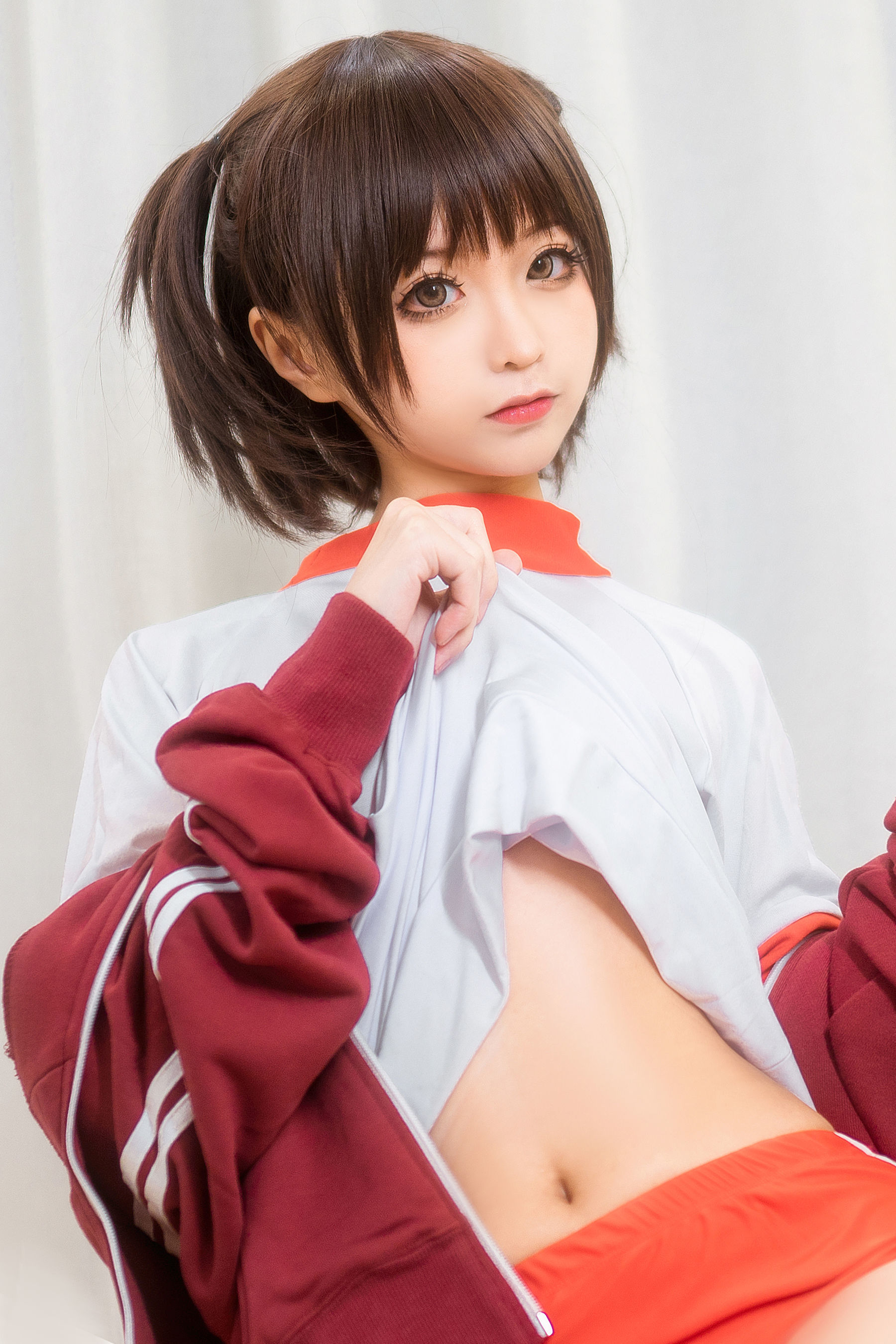 动漫博主蠢沫沫 红体操服