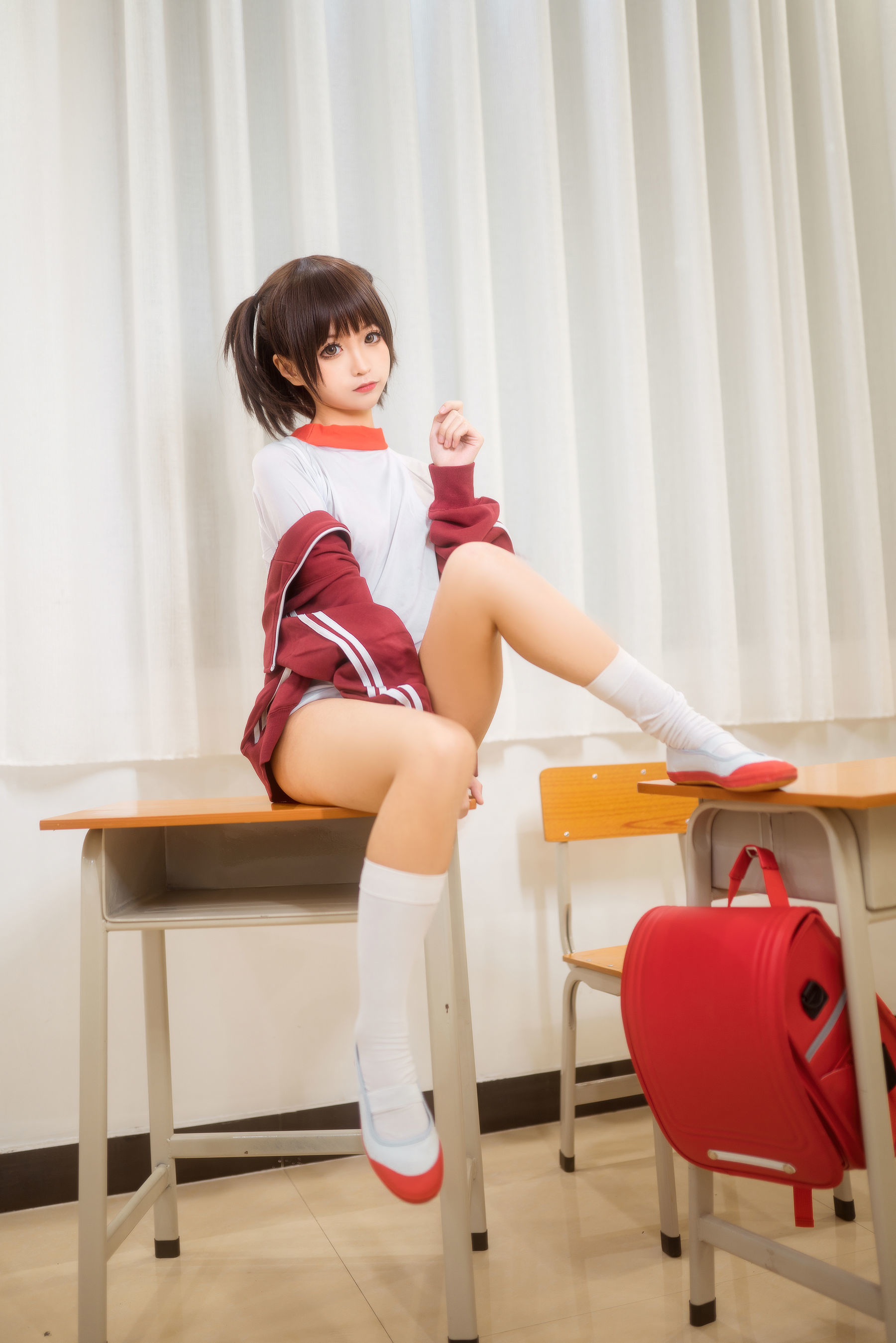 动漫博主蠢沫沫 红体操服