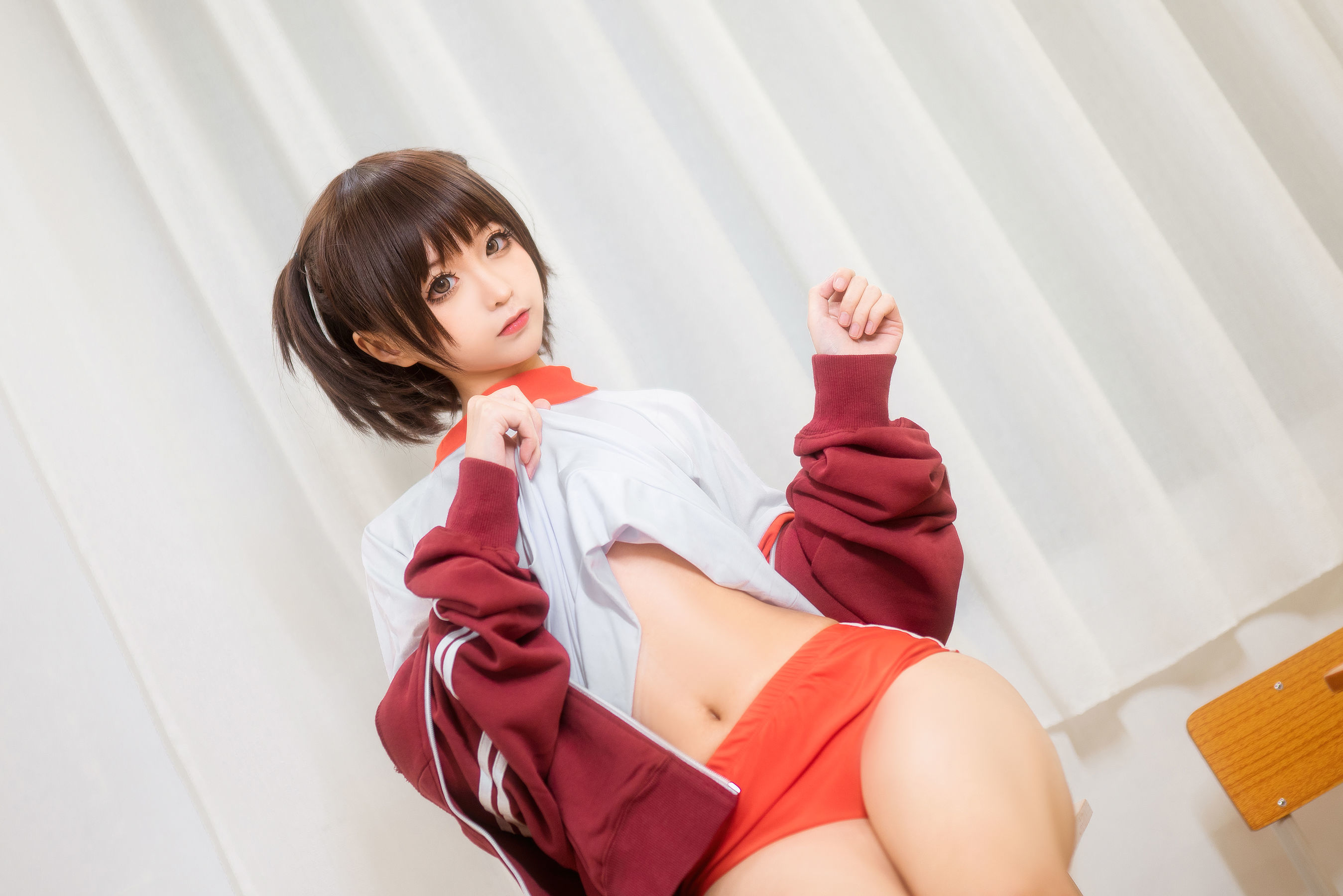 动漫博主蠢沫沫 红体操服