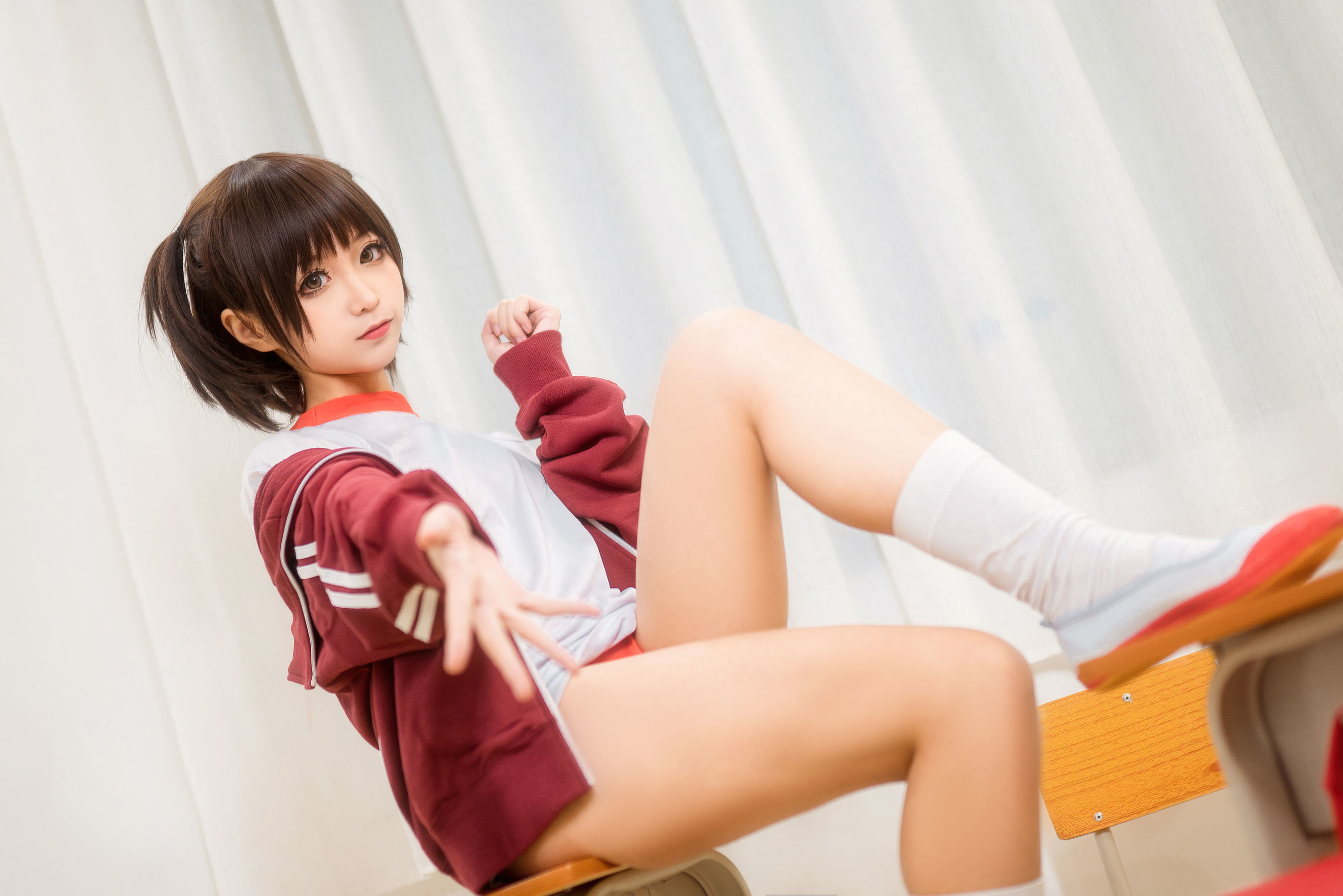 动漫博主蠢沫沫 红体操服
