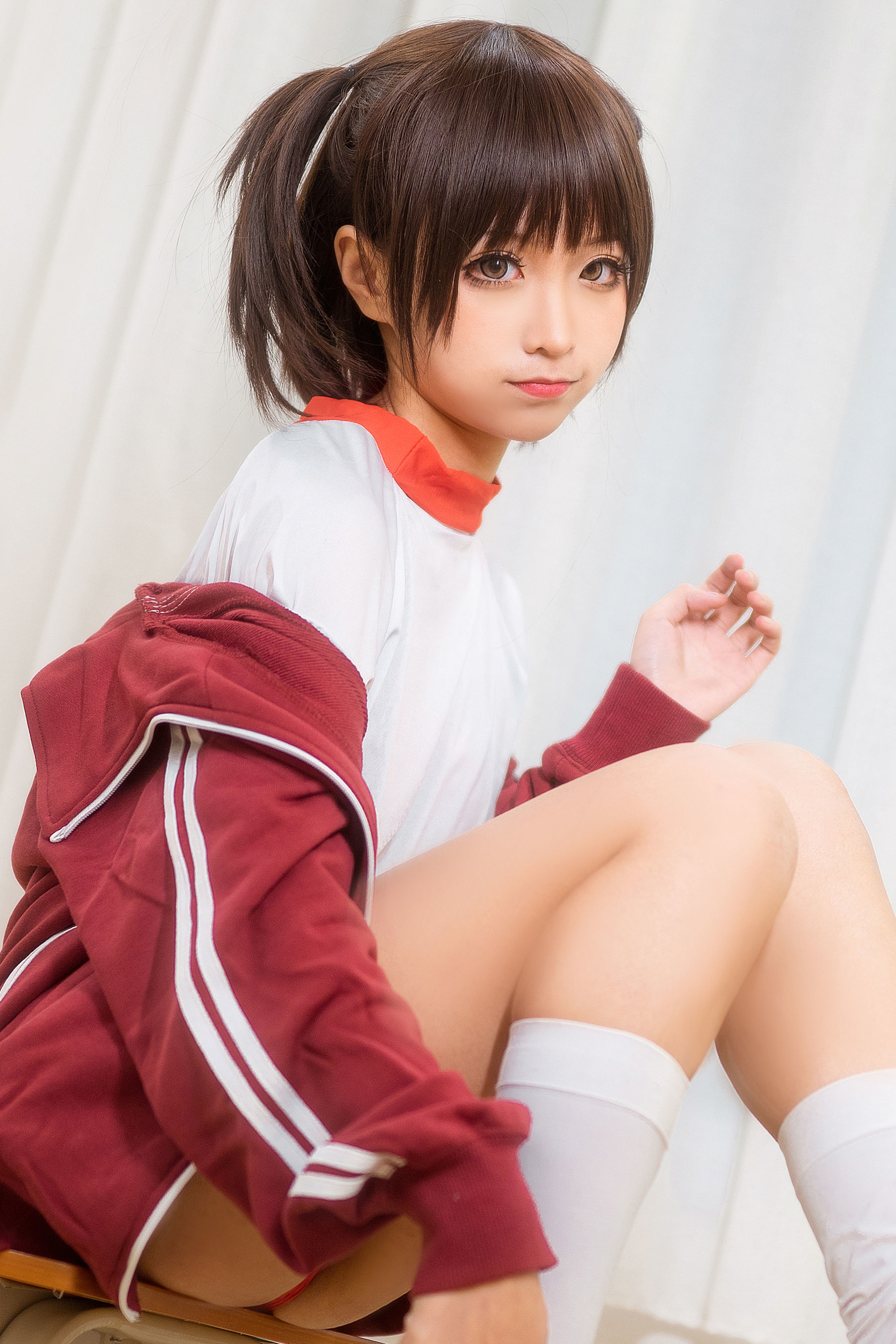 动漫博主蠢沫沫 红体操服
