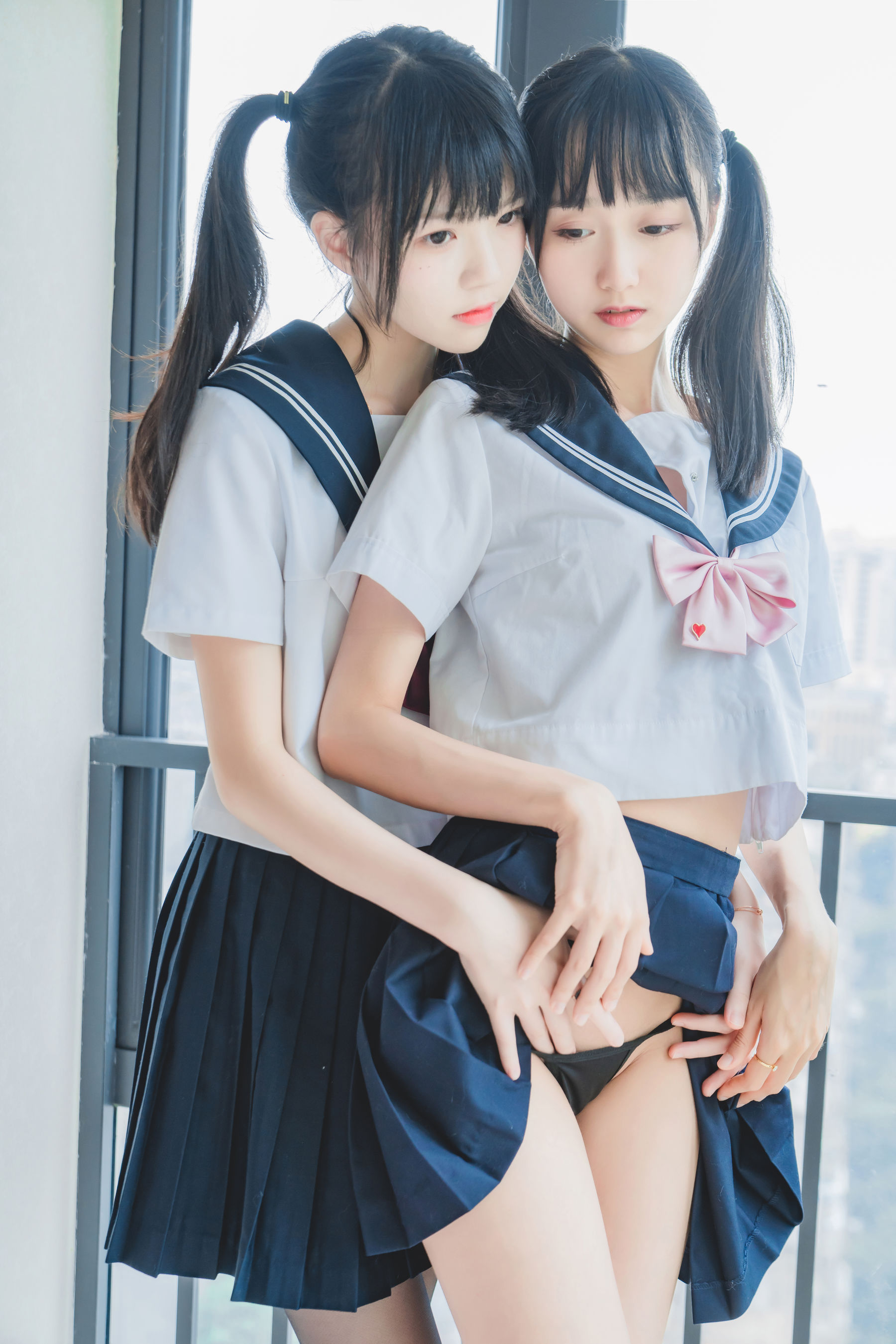 萌系小姐姐木绵绵OwO&桜桃喵 她(制服×制服)