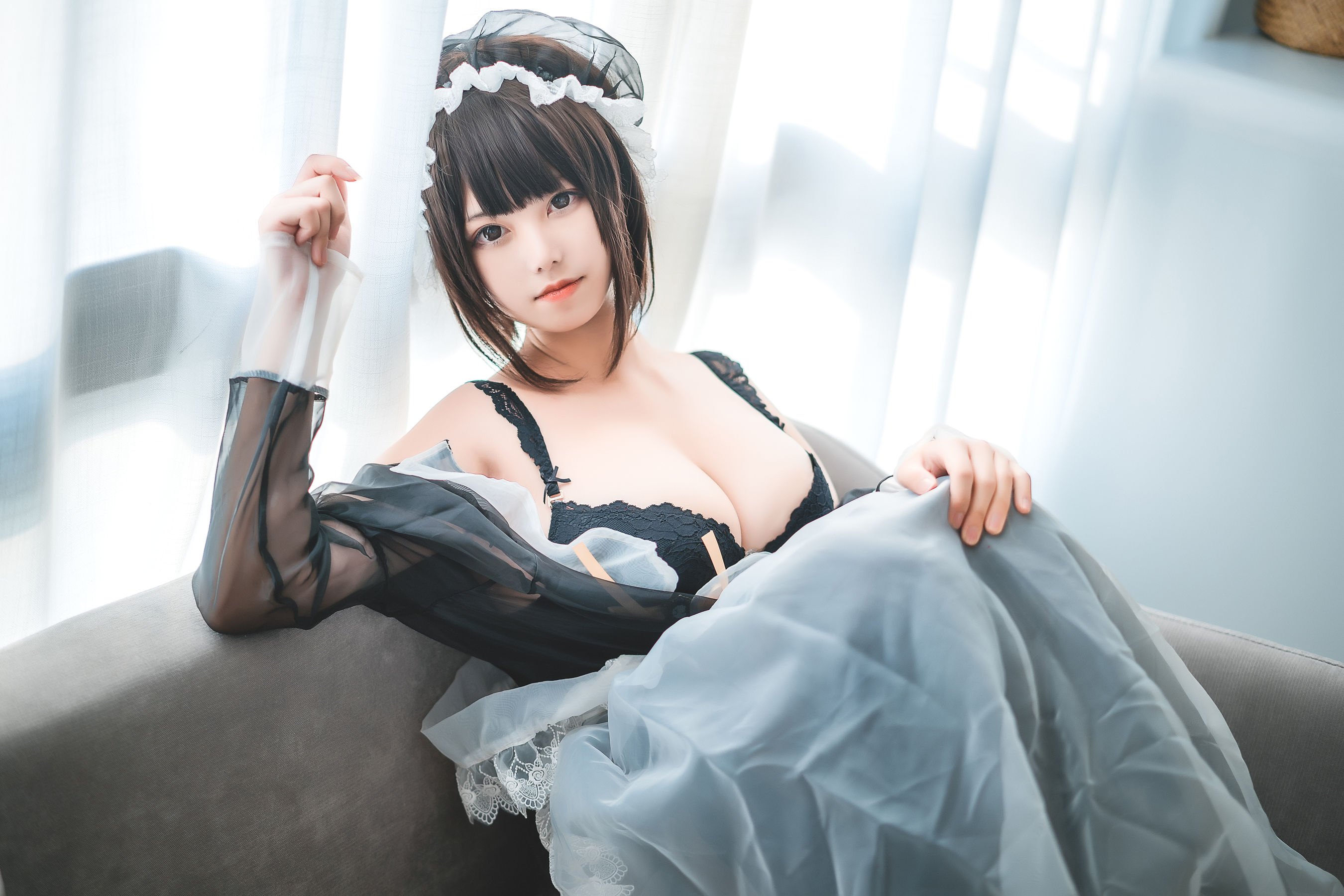 萌系小姐姐蜜汁猫裘 透明女仆