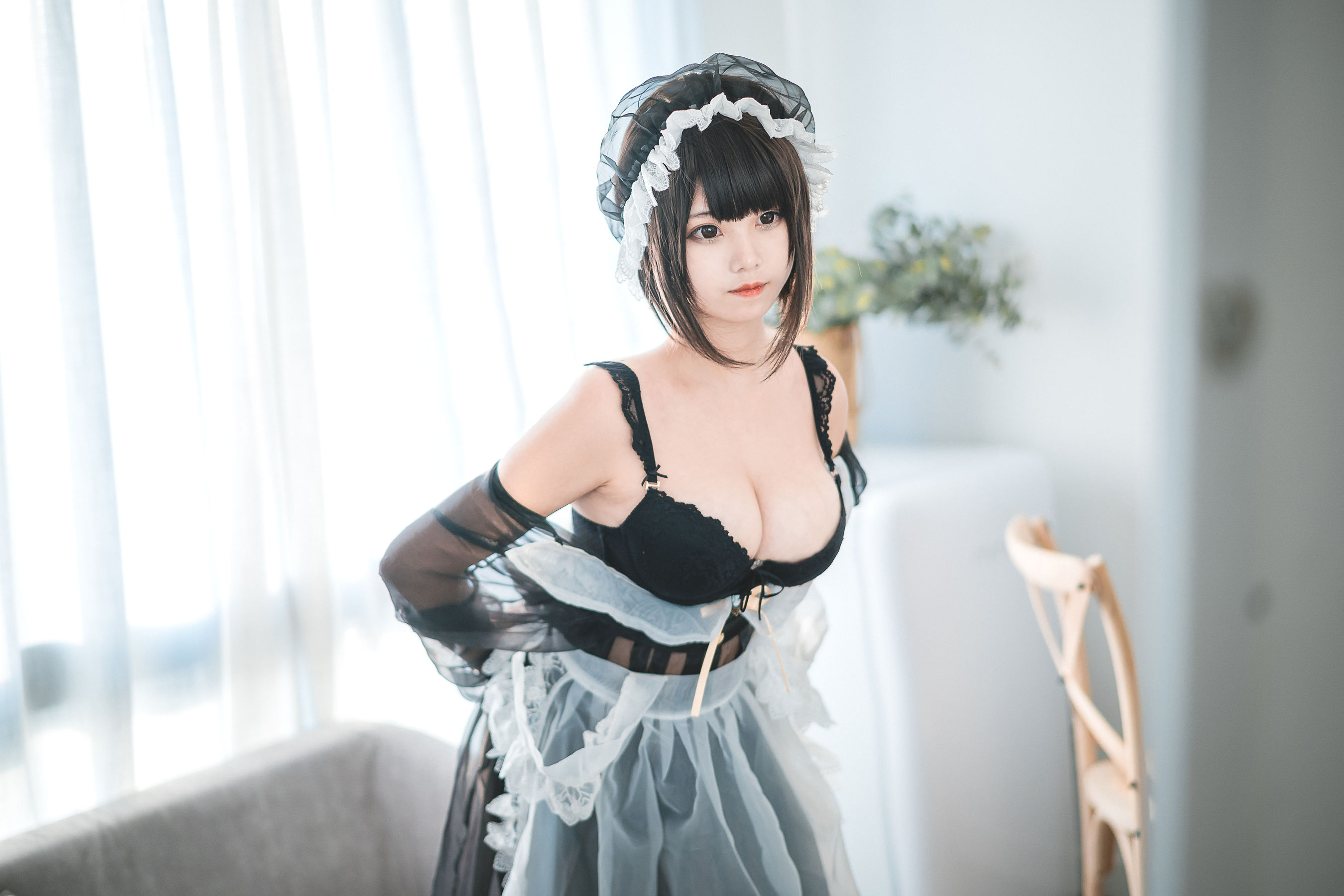 萌系小姐姐蜜汁猫裘 透明女仆