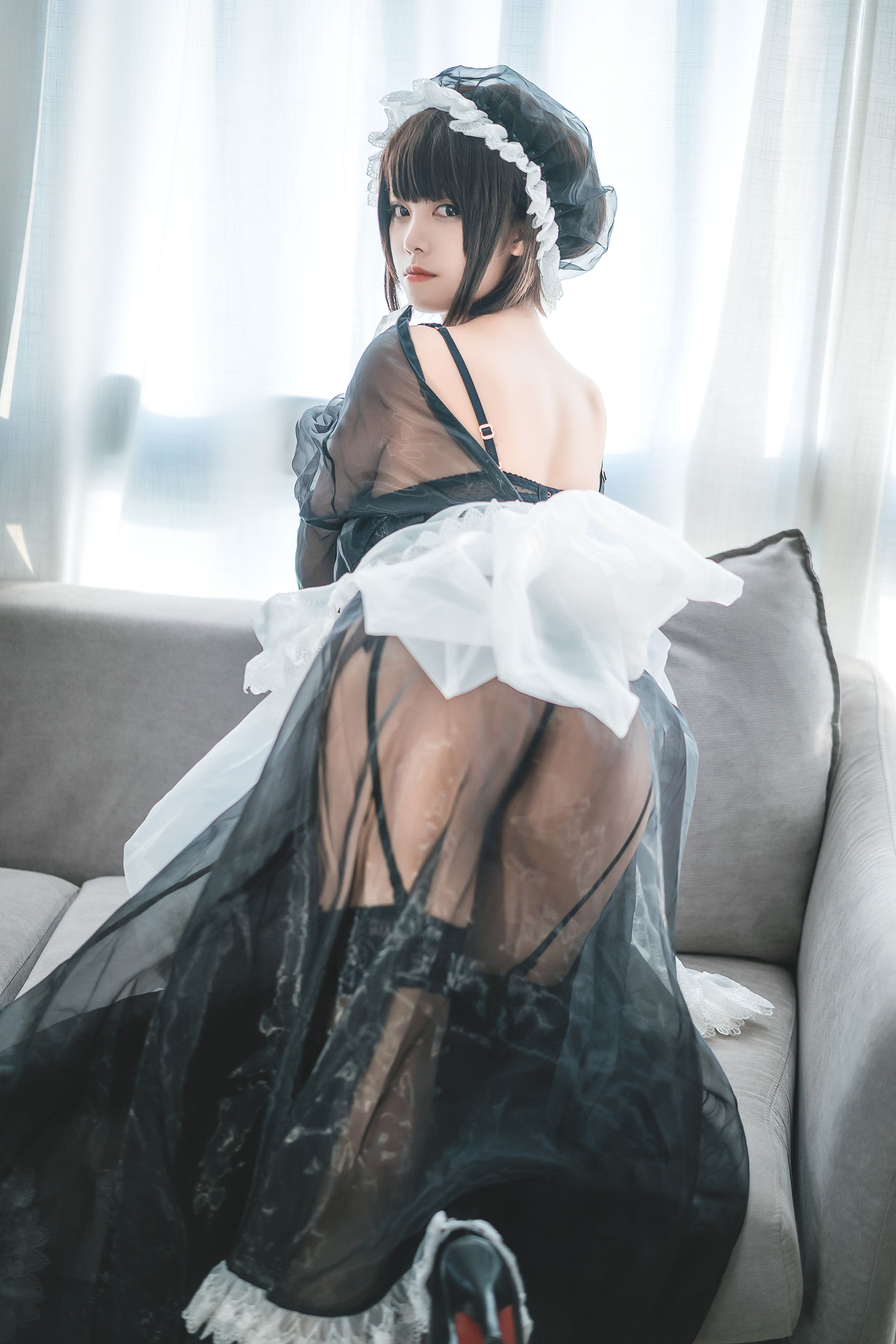 萌系小姐姐蜜汁猫裘 透明女仆
