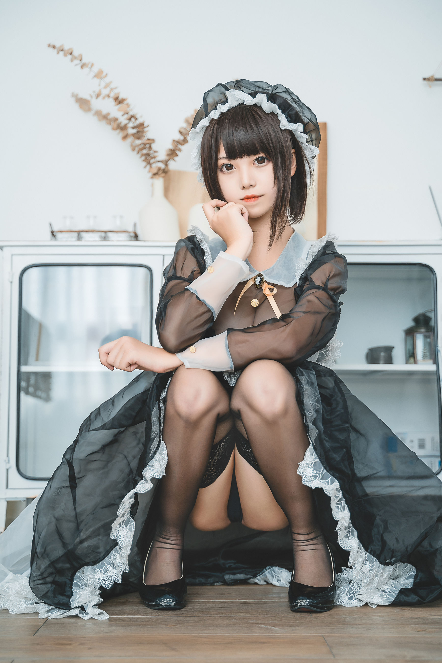 萌系小姐姐蜜汁猫裘 透明女仆