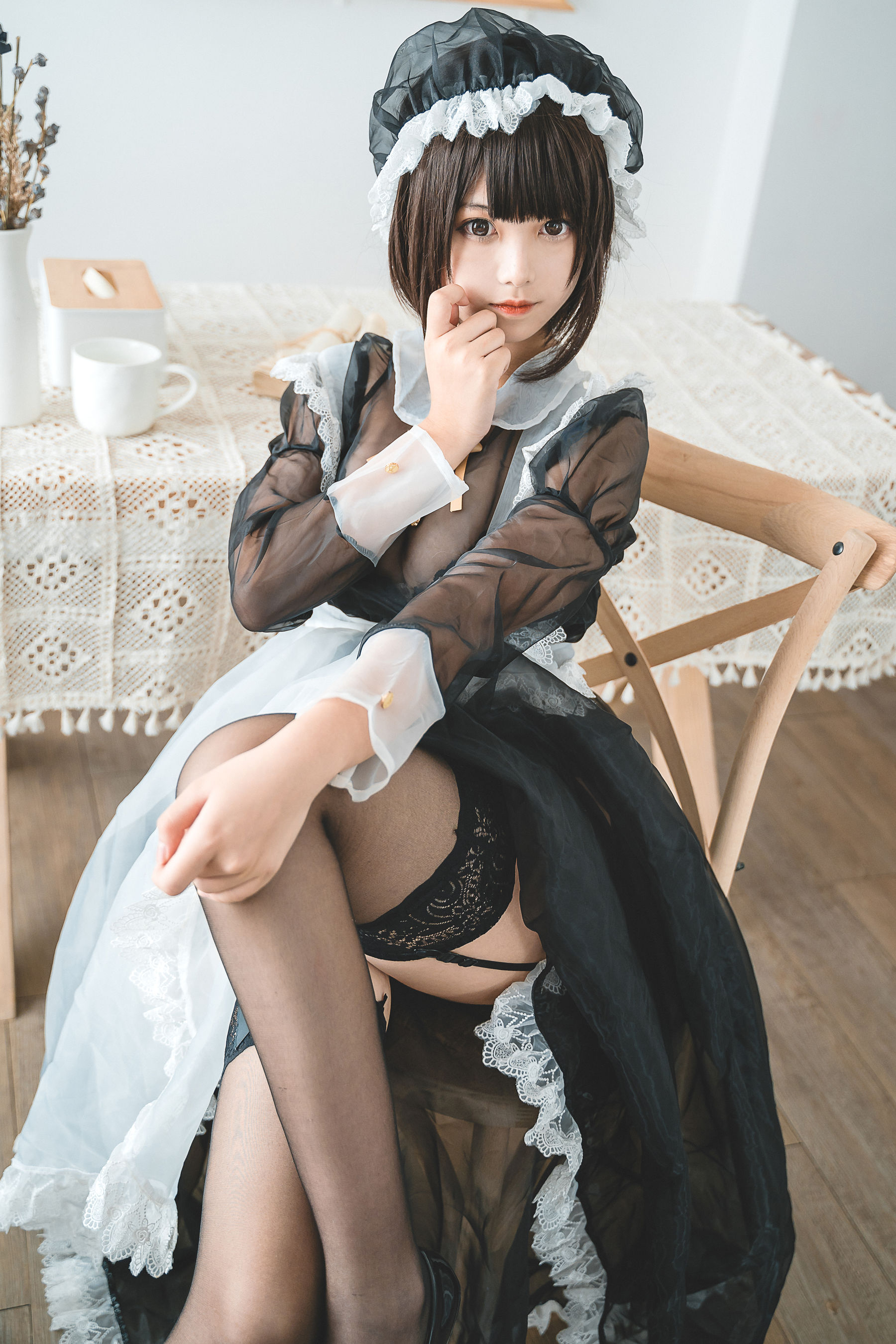 萌系小姐姐蜜汁猫裘 透明女仆