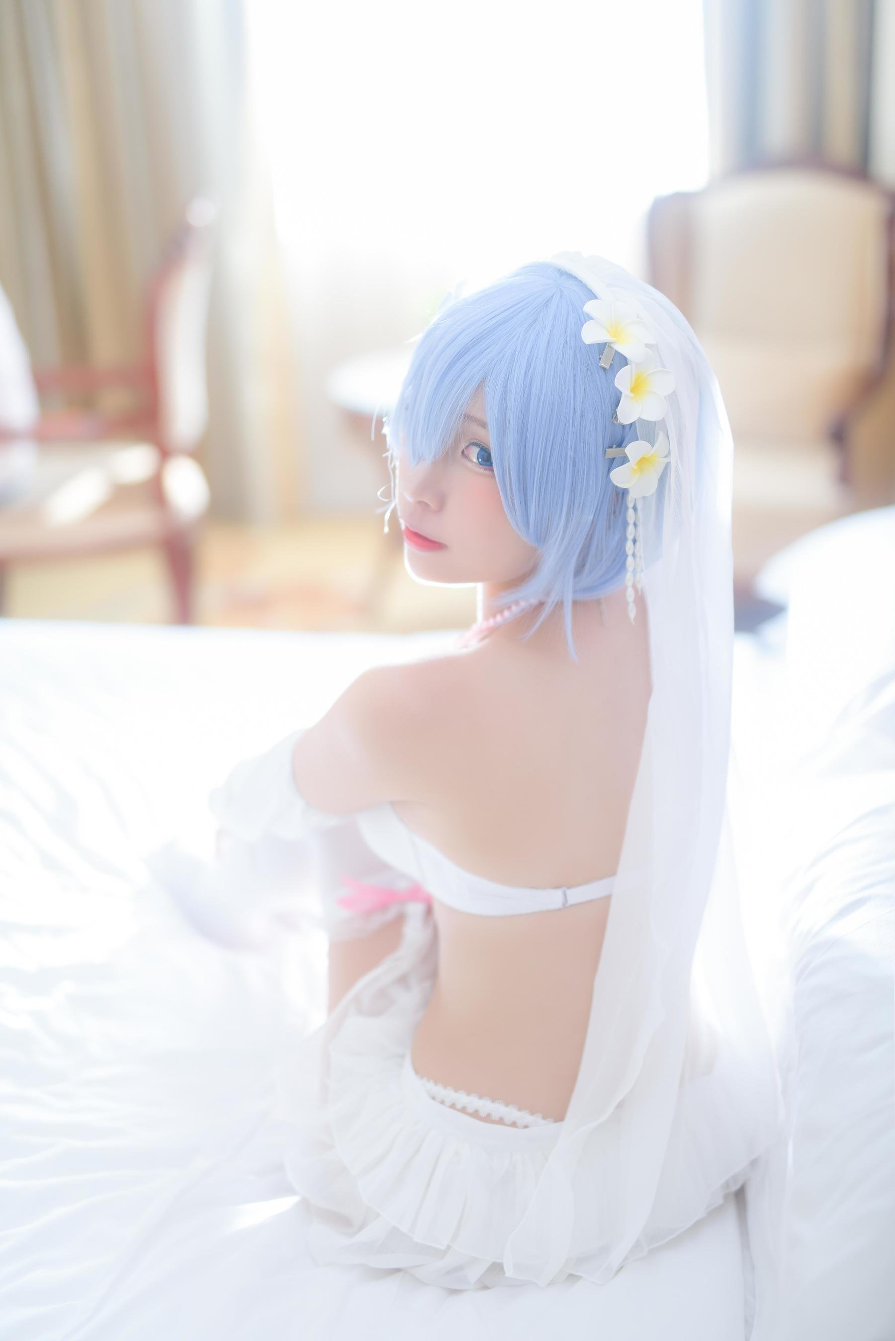人气Coser二佐Nisa 蕾姆婚纱