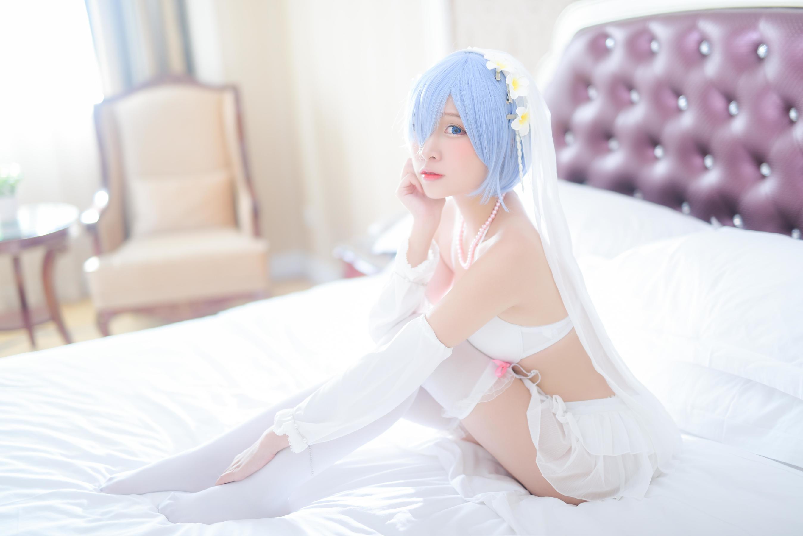 人气Coser二佐Nisa 蕾姆婚纱
