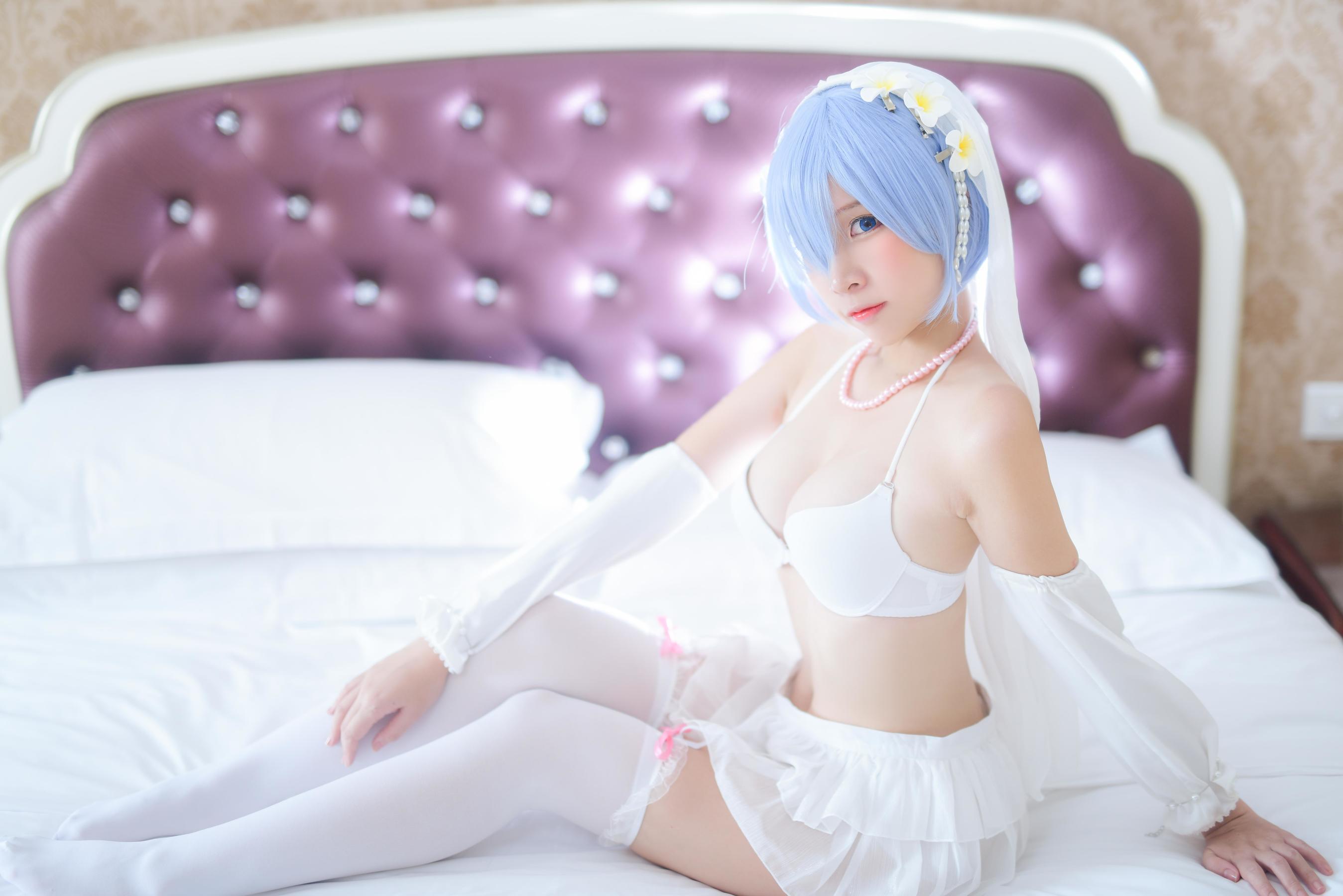 人气Coser二佐Nisa 蕾姆婚纱