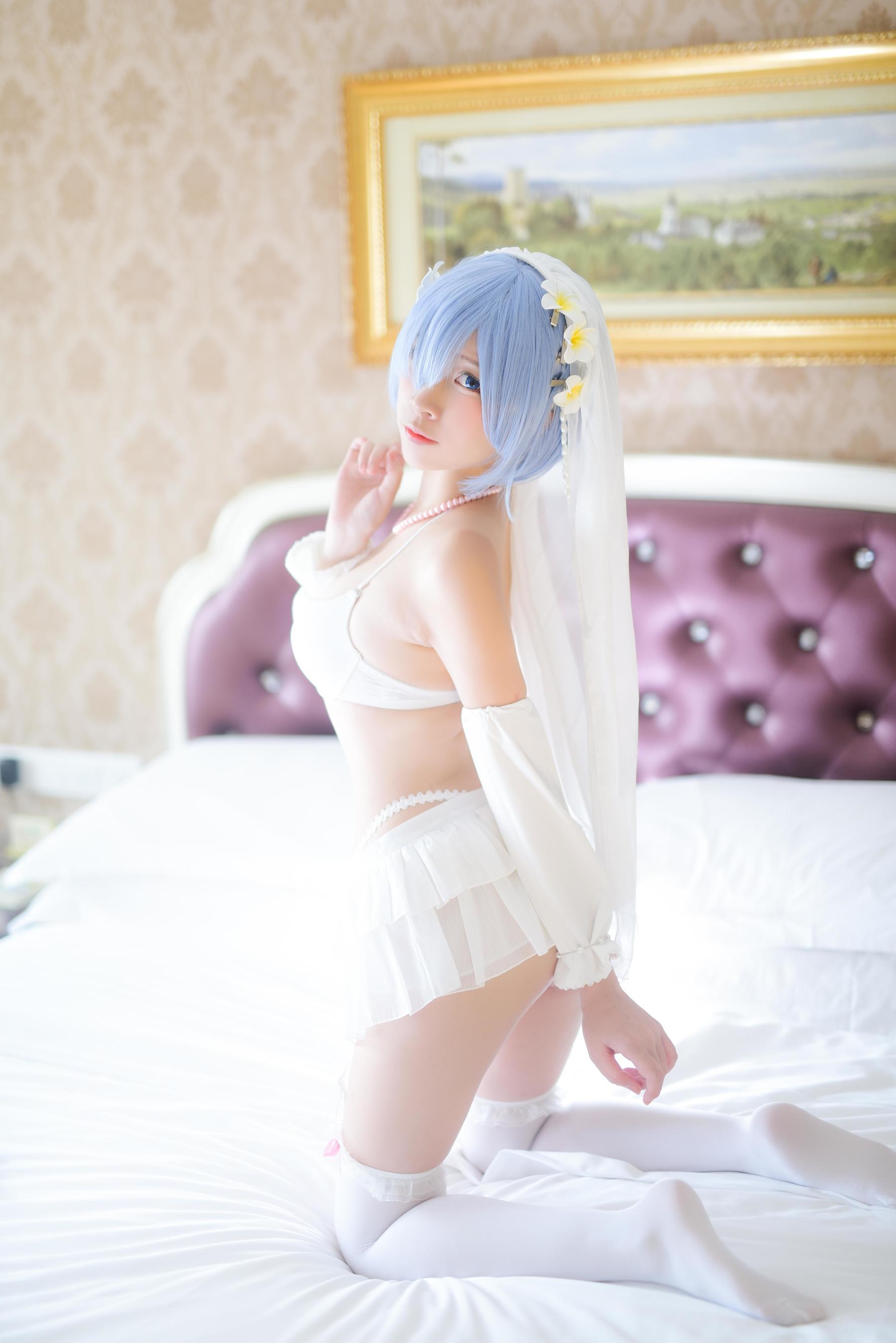 人气Coser二佐Nisa 蕾姆婚纱