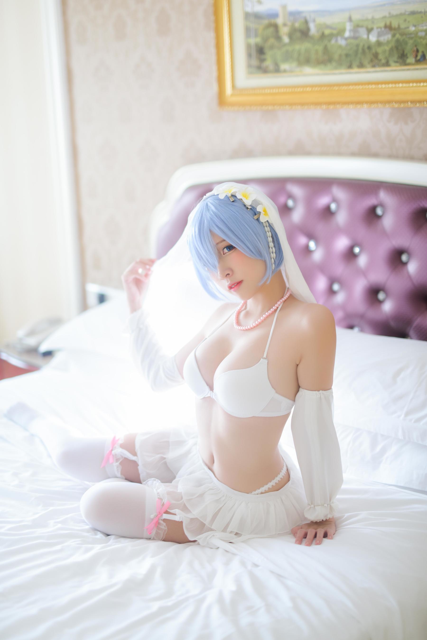 人气Coser二佐Nisa 蕾姆婚纱
