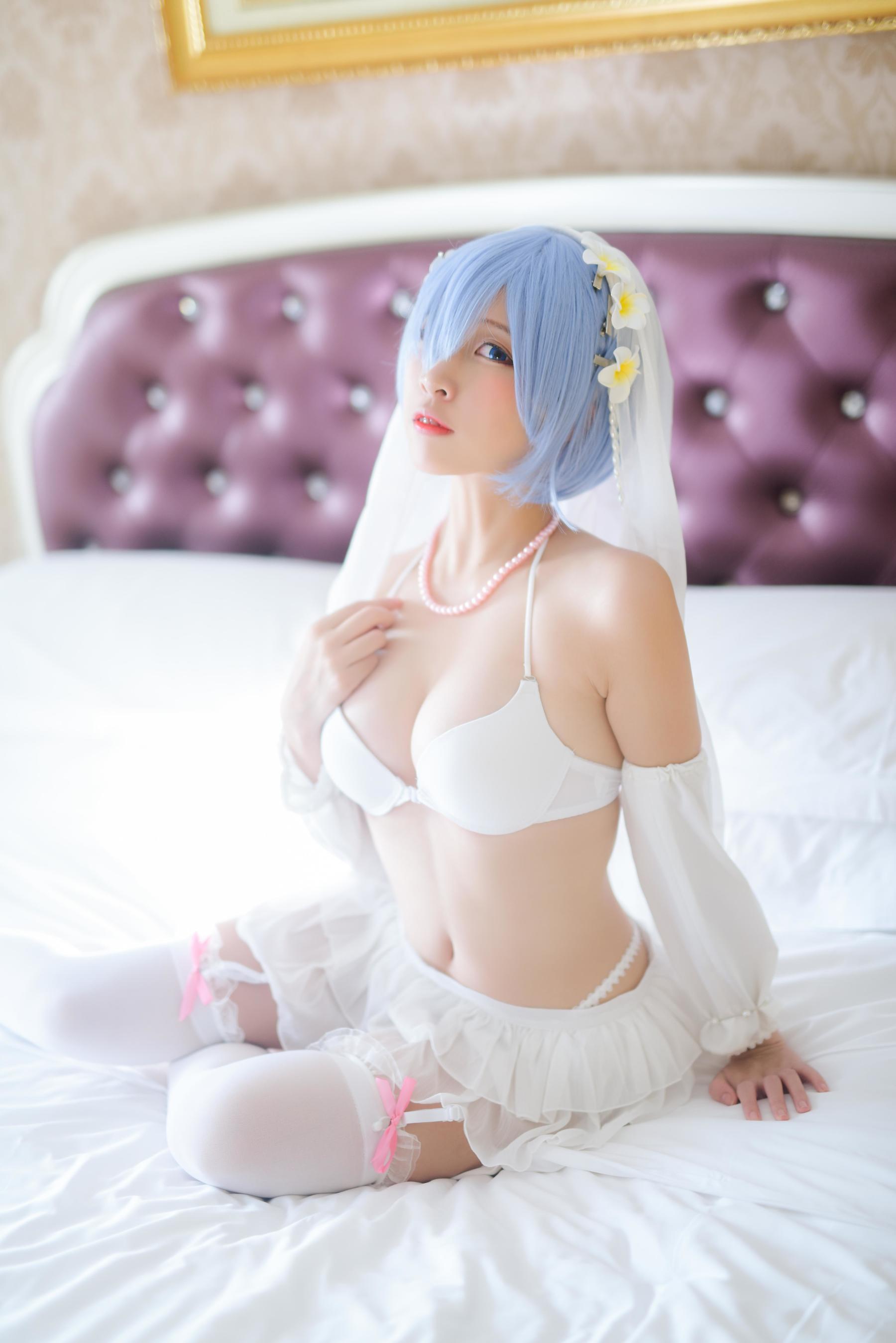 人气Coser二佐Nisa 蕾姆婚纱