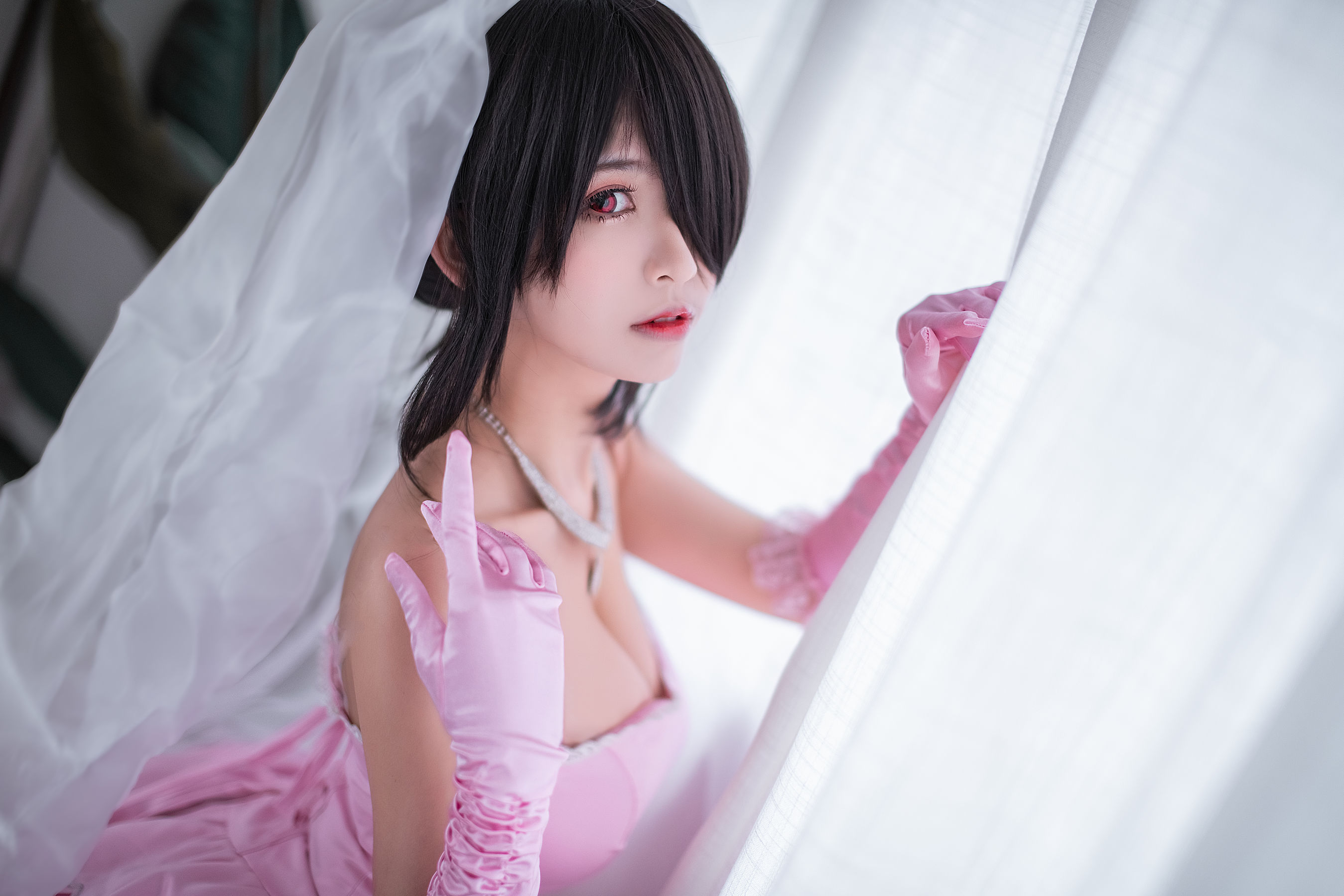 超人气Coser鳗鱼霏儿 狂三系列 婚纱