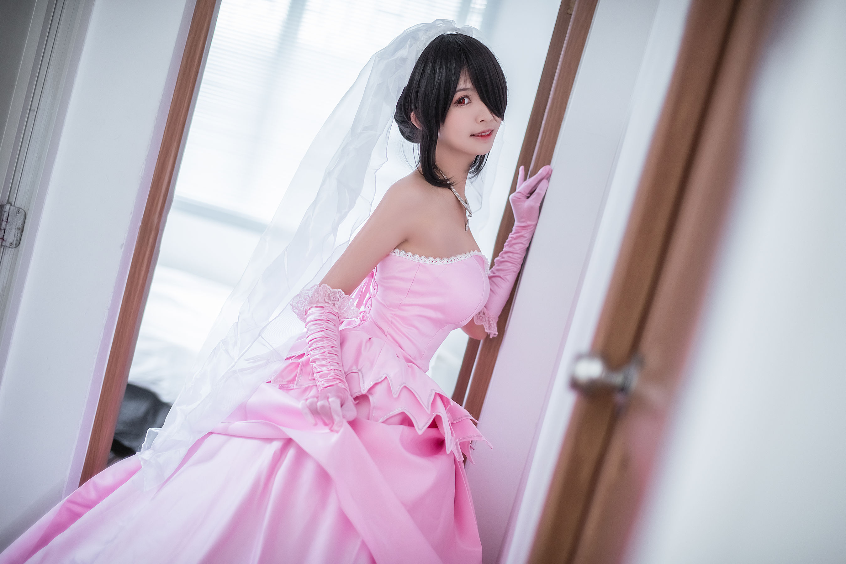 超人气Coser鳗鱼霏儿 狂三系列 婚纱