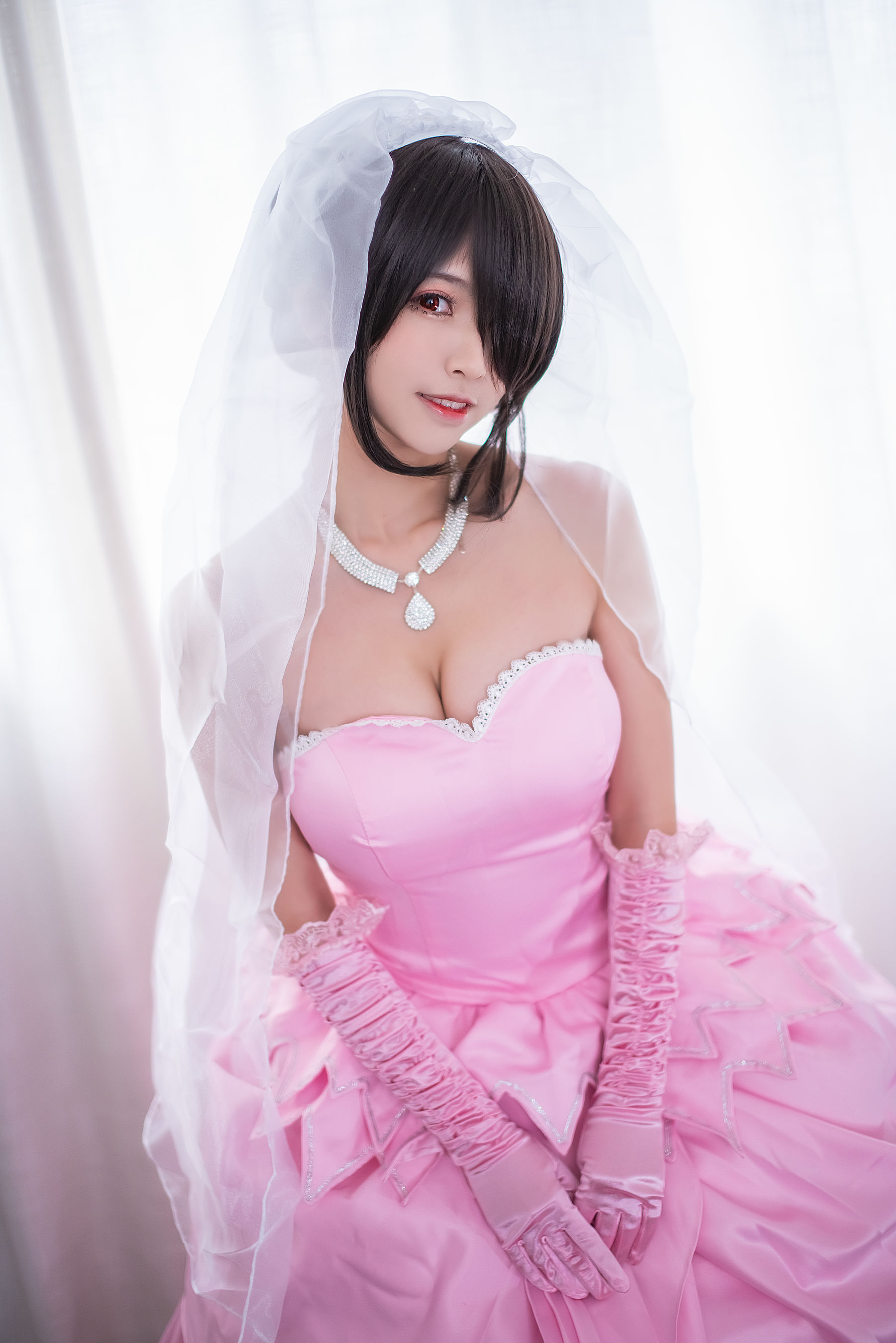 超人气Coser鳗鱼霏儿 狂三系列 婚纱