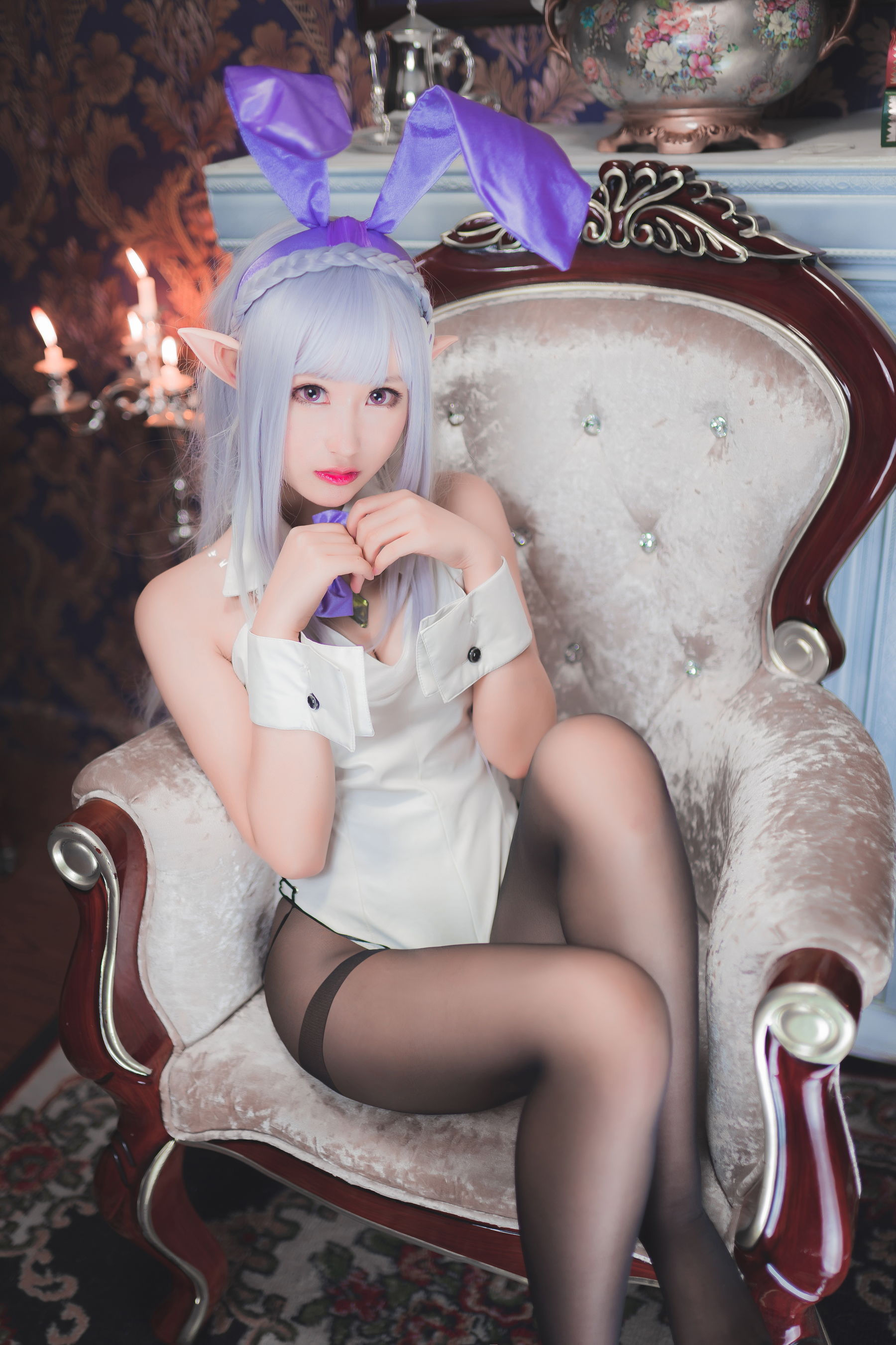 Cosplay沫小舞 – 艾米莉亚兔女郎