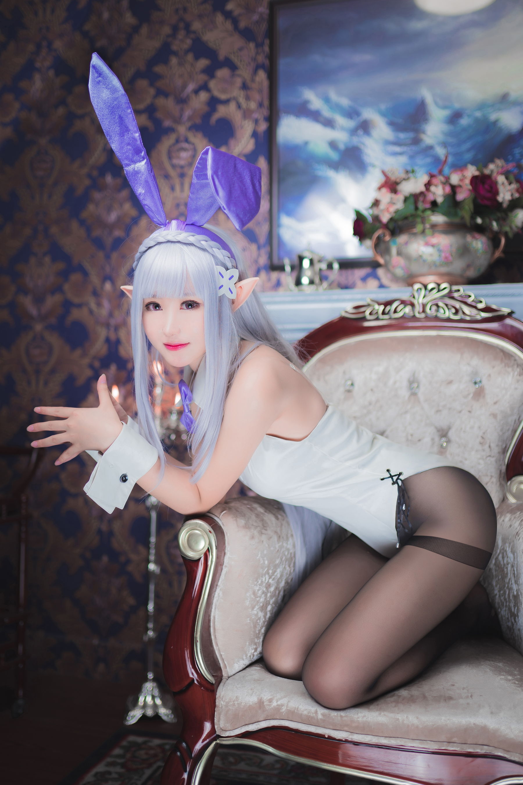 Cosplay沫小舞 – 艾米莉亚兔女郎