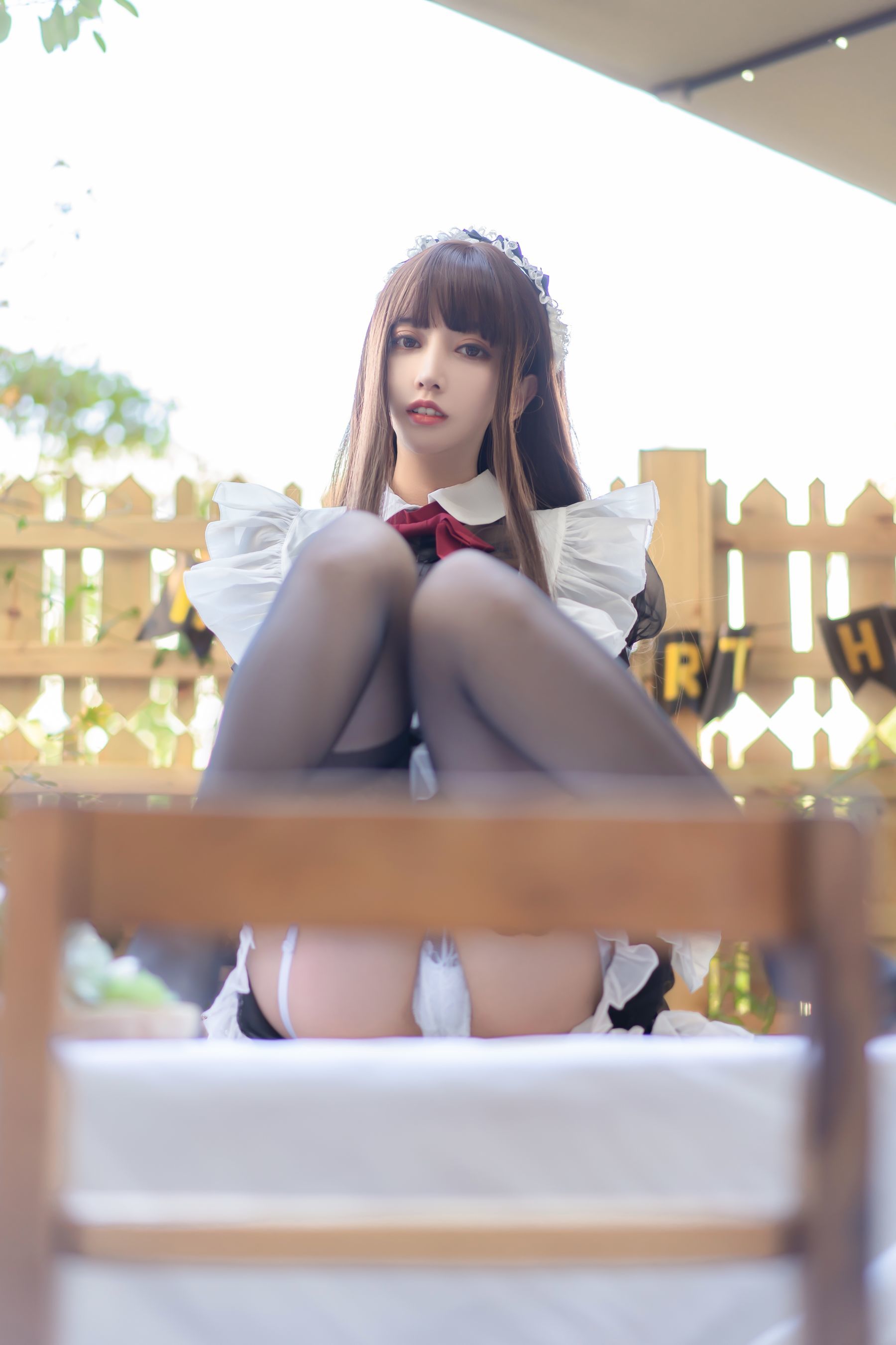 斗鱼米线线sama写真 透明女仆