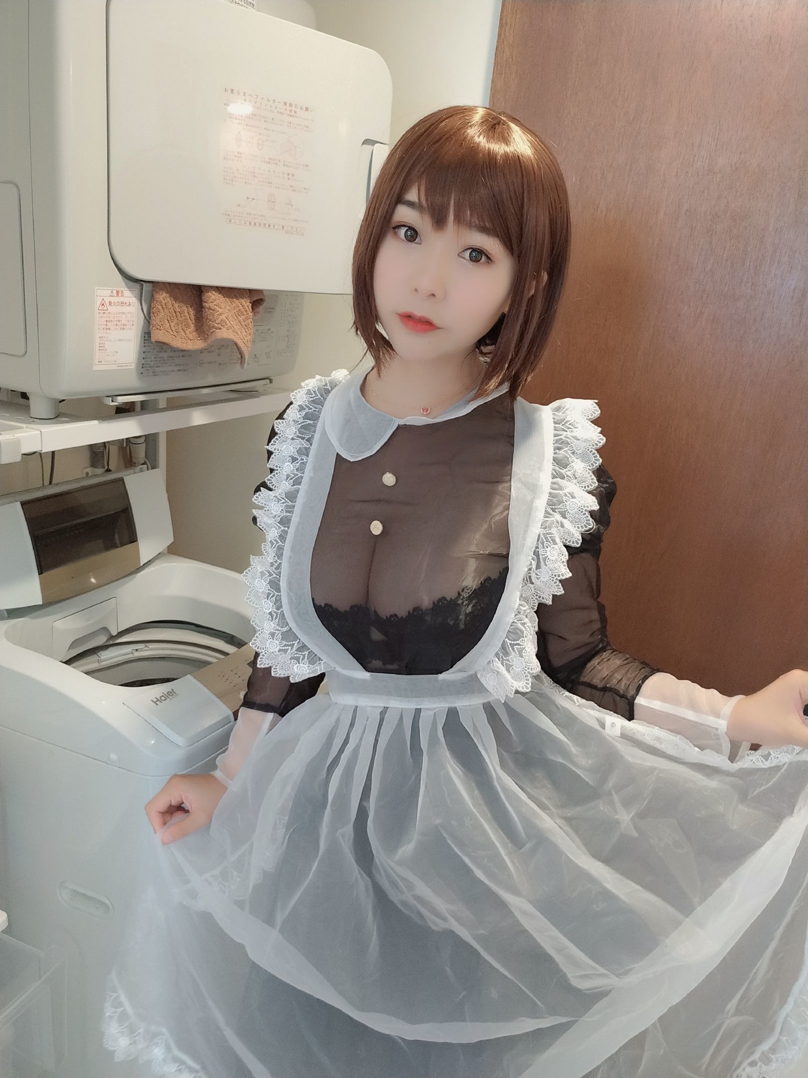 性感Coser三刀刀Miido 透明女仆