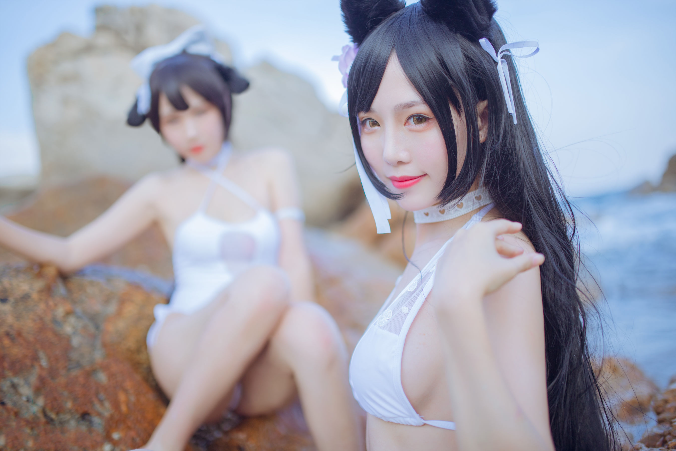 抖娘-利世图集 抖娘×不呆猫 獒犬海边泳装