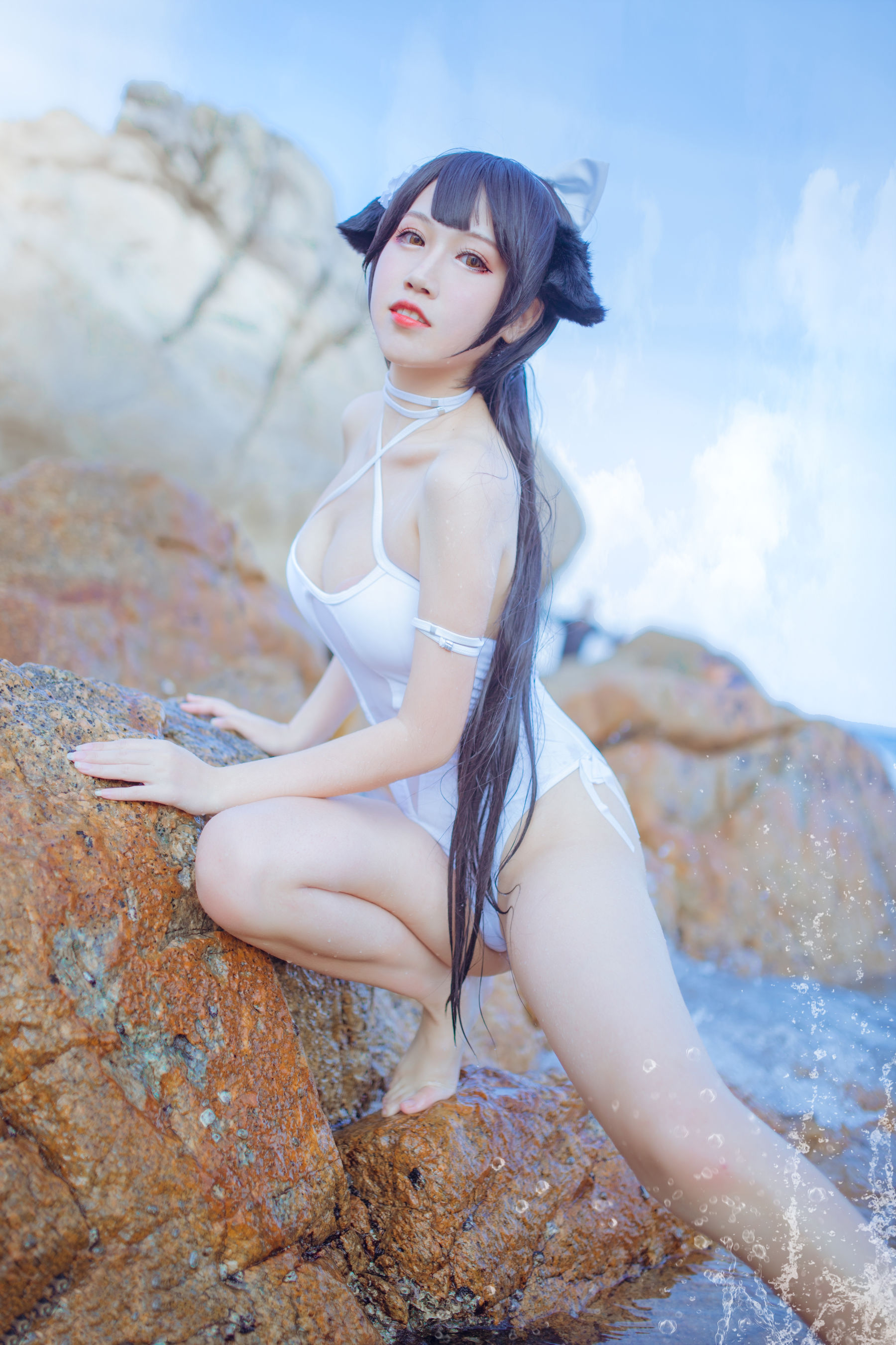 抖娘-利世图集 抖娘×不呆猫 獒犬海边泳装