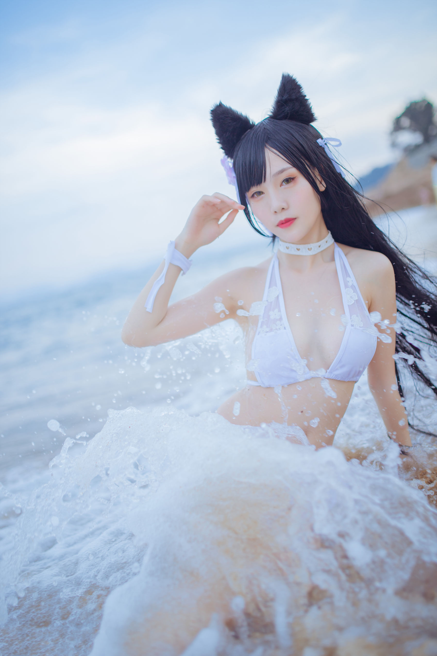 抖娘-利世图集 抖娘×不呆猫 獒犬海边泳装