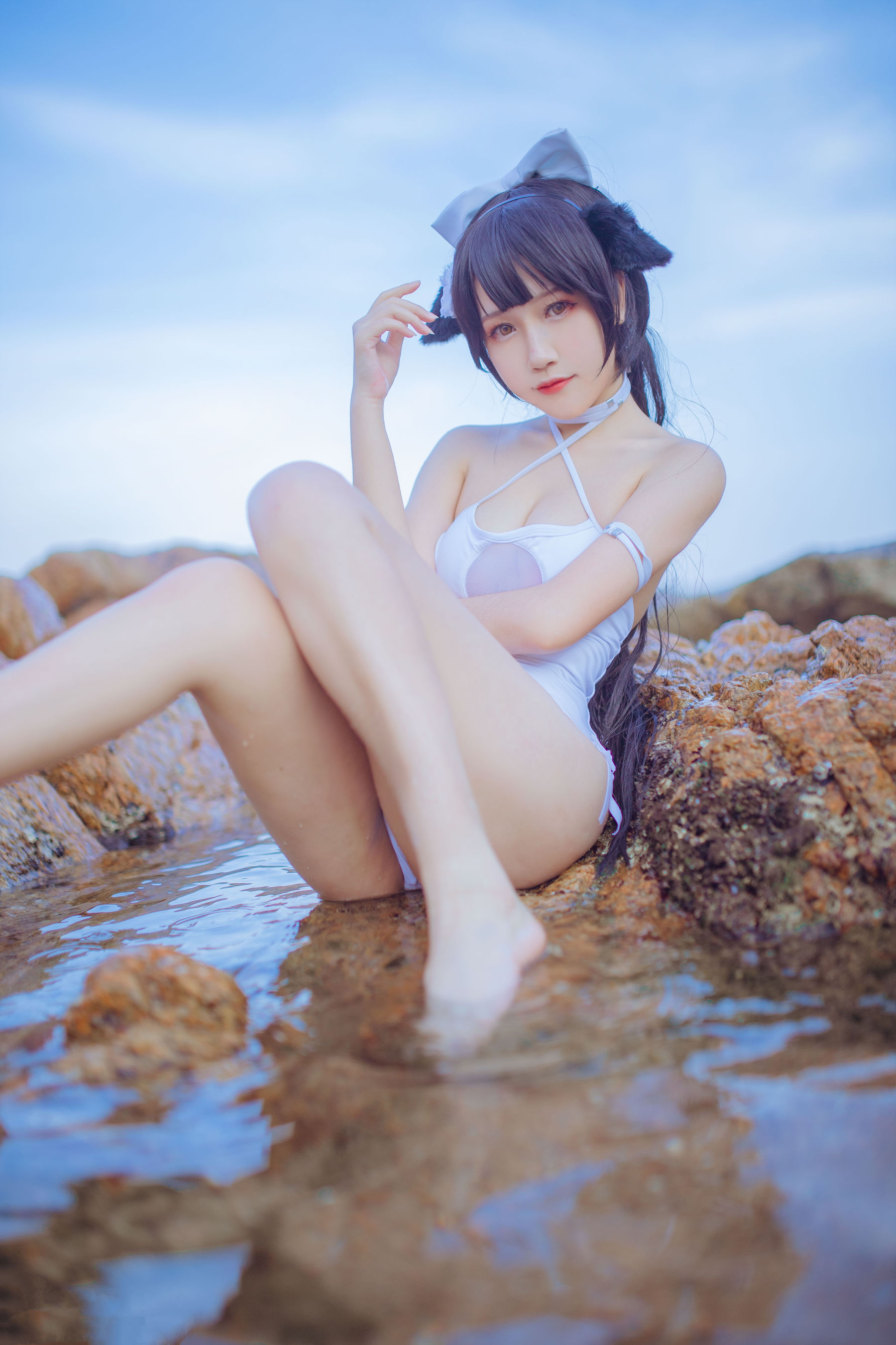 抖娘-利世图集 抖娘×不呆猫 獒犬海边泳装
