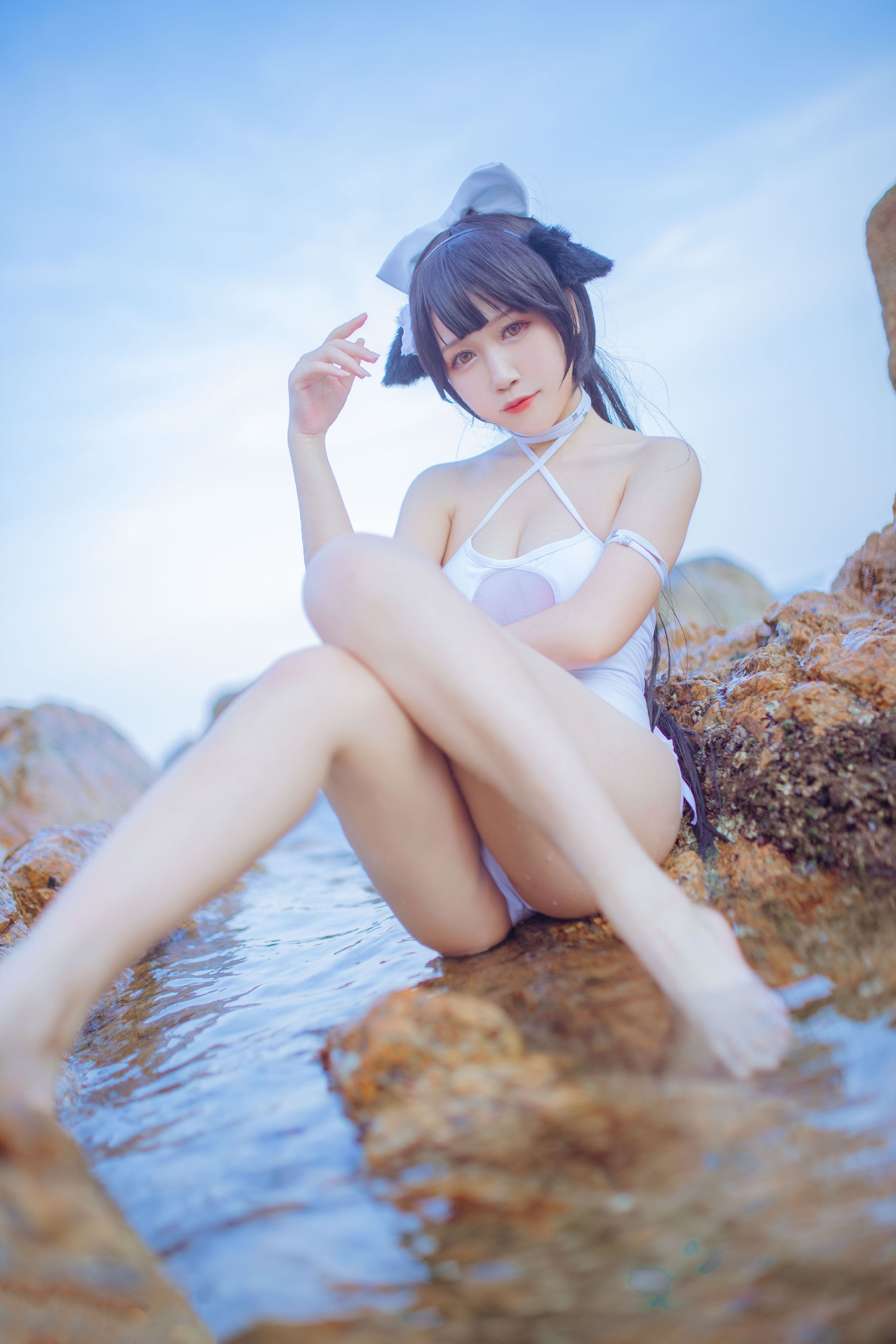 抖娘-利世图集 抖娘×不呆猫 獒犬海边泳装