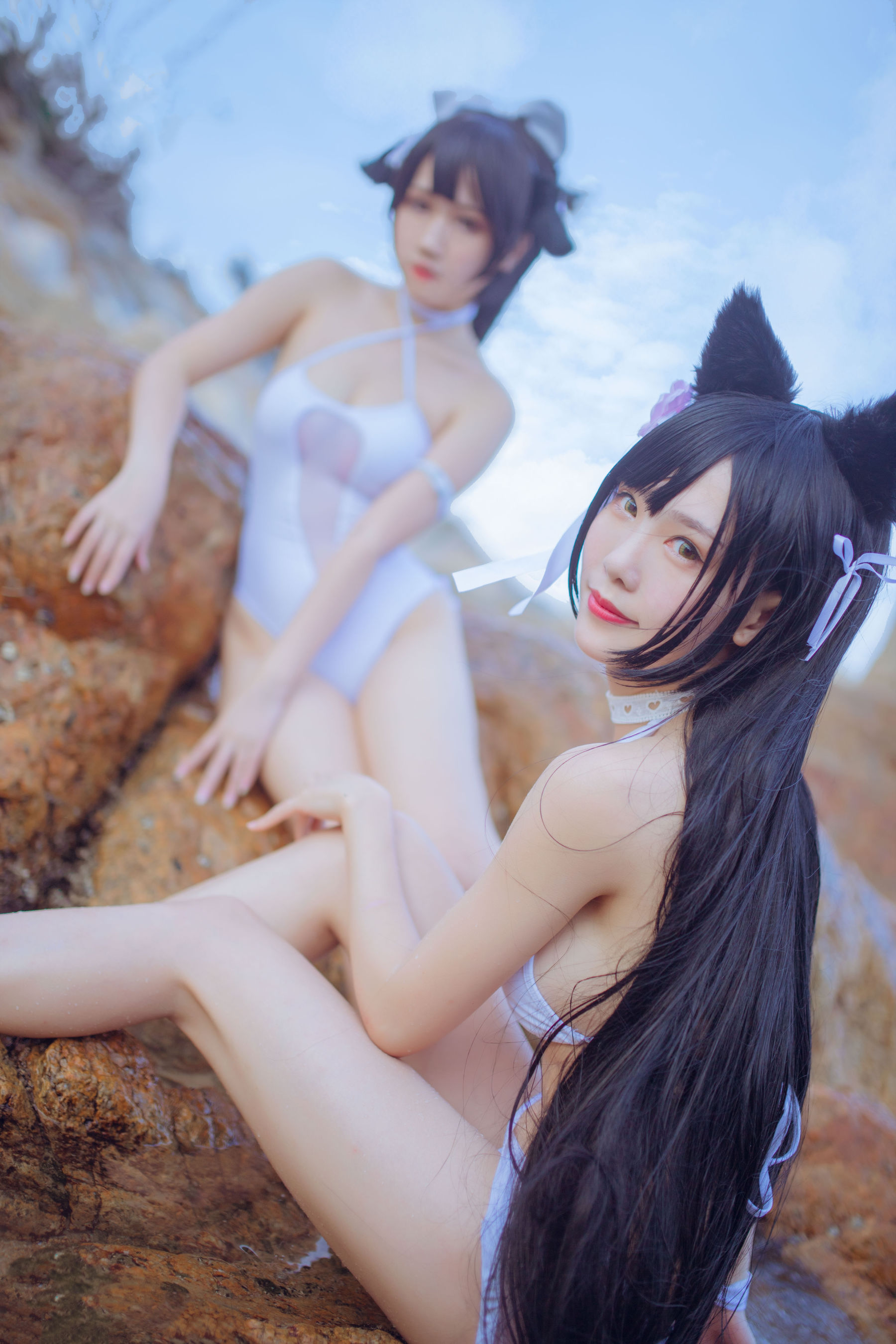 抖娘-利世图集 抖娘×不呆猫 獒犬海边泳装