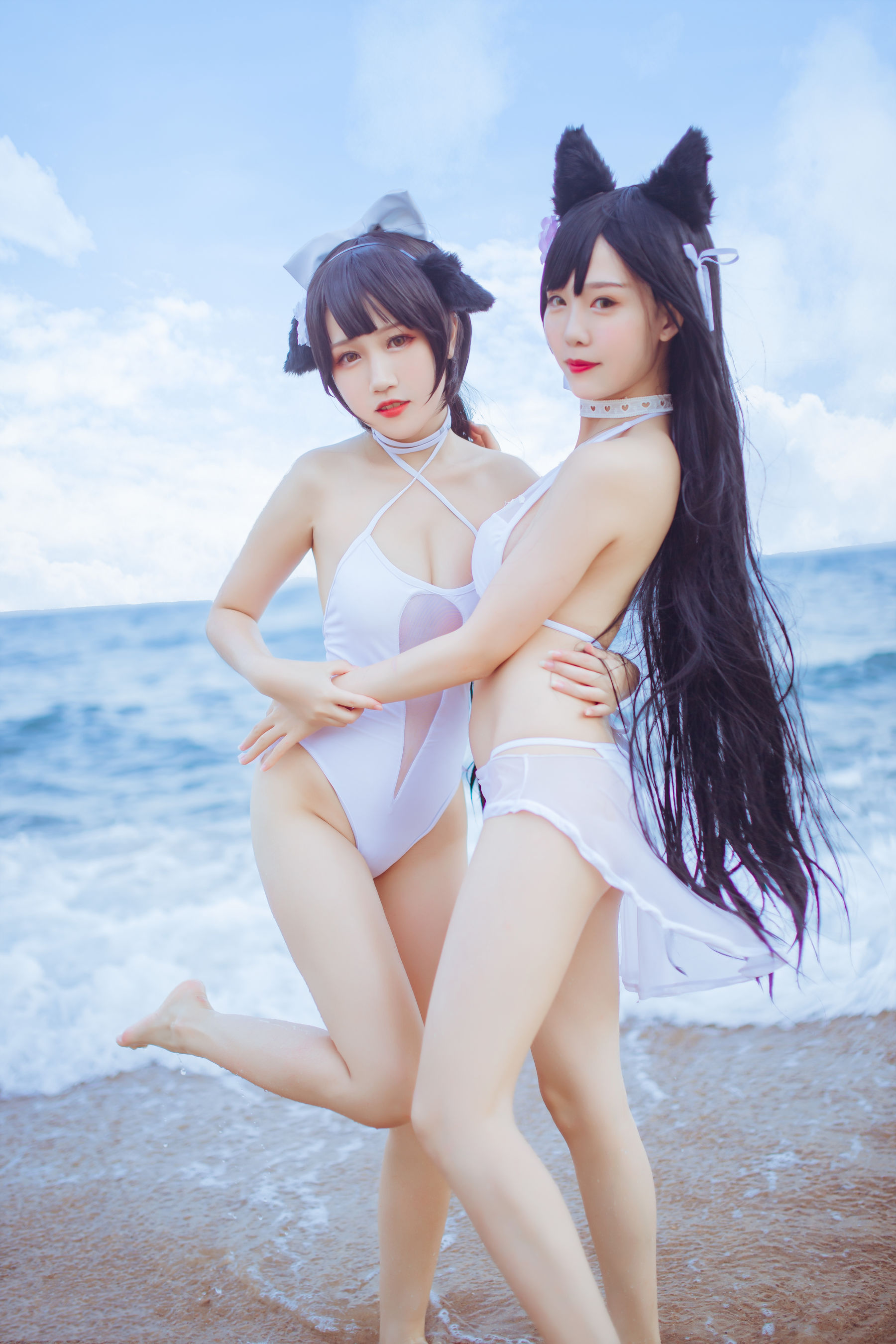 抖娘-利世图集 抖娘×不呆猫 獒犬海边泳装