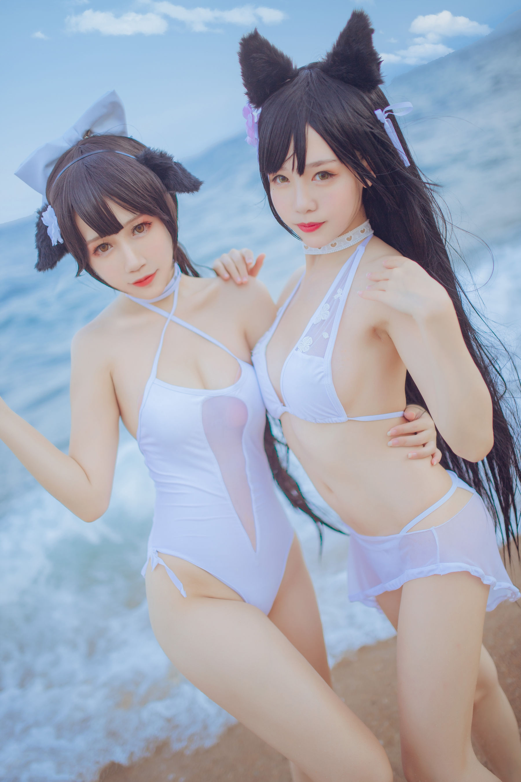 抖娘-利世图集 抖娘×不呆猫 獒犬海边泳装
