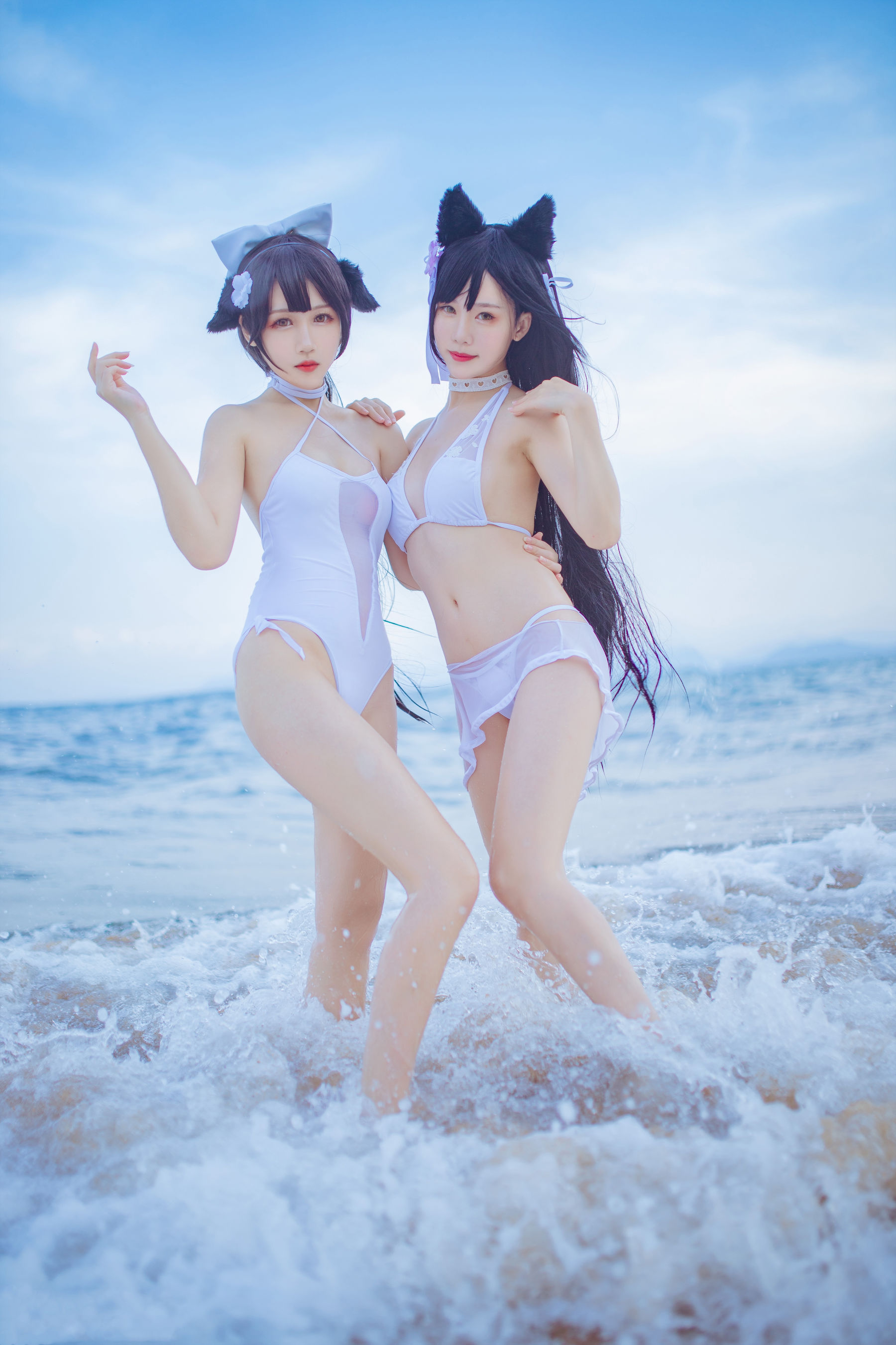 抖娘-利世图集 抖娘×不呆猫 獒犬海边泳装