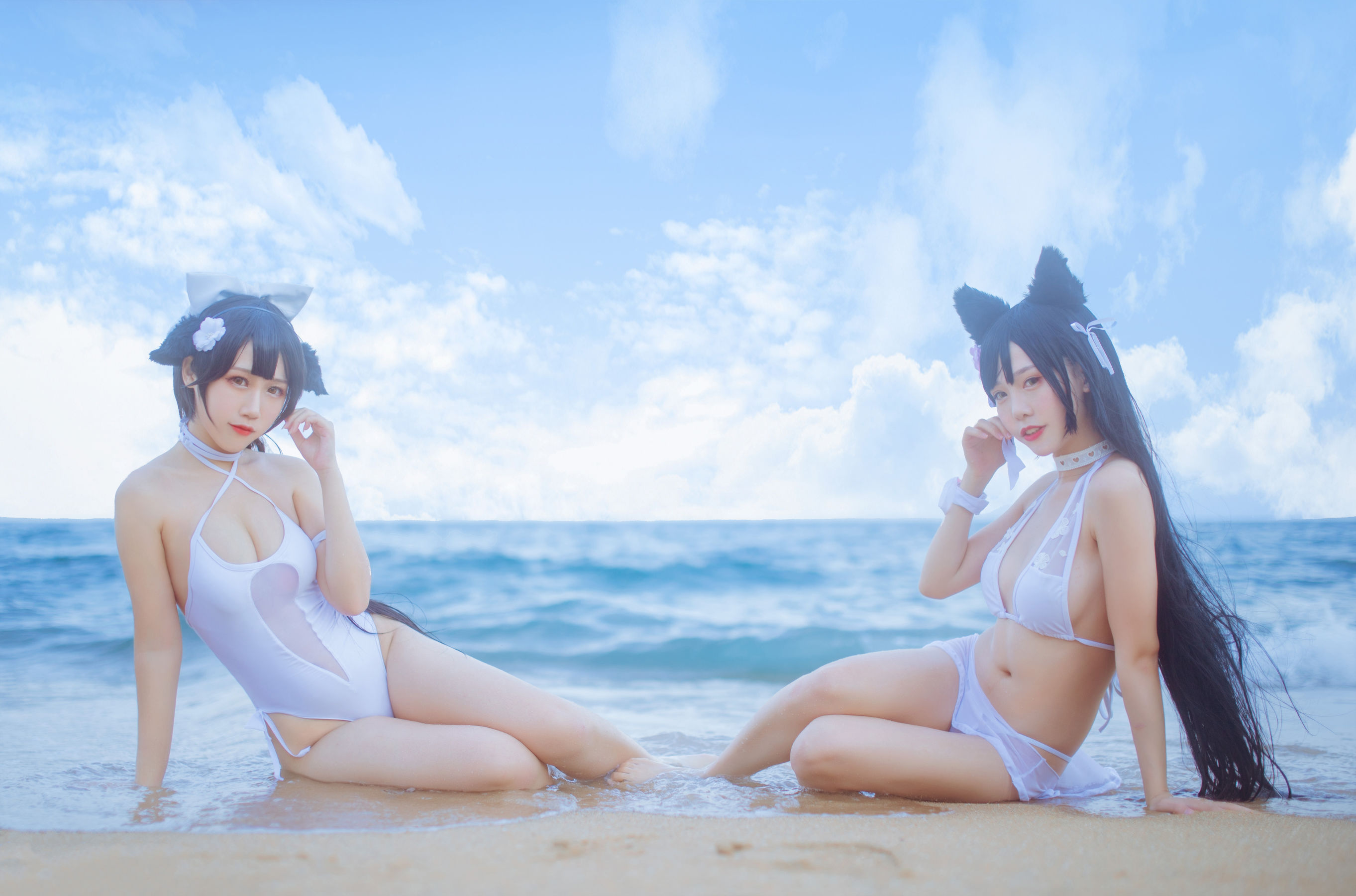 抖娘-利世图集 抖娘×不呆猫 獒犬海边泳装