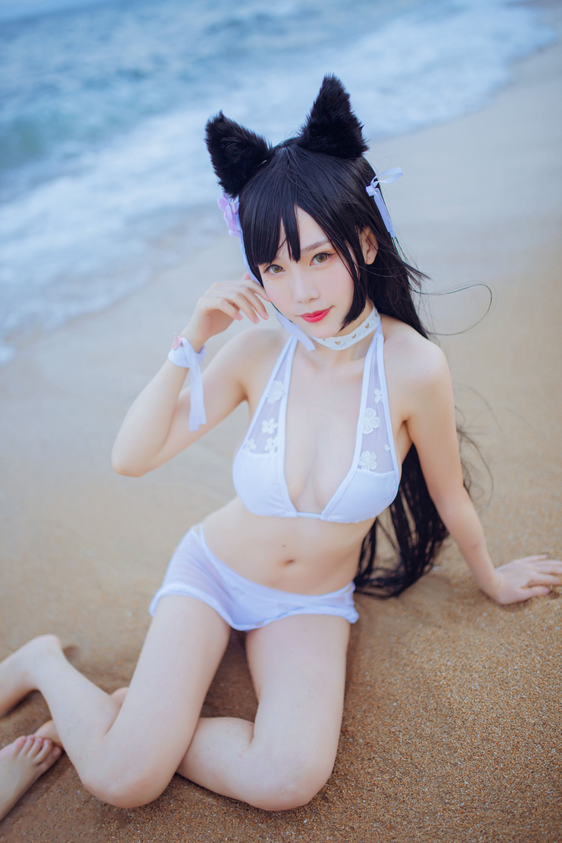 抖娘-利世图集 抖娘×不呆猫 獒犬海边泳装