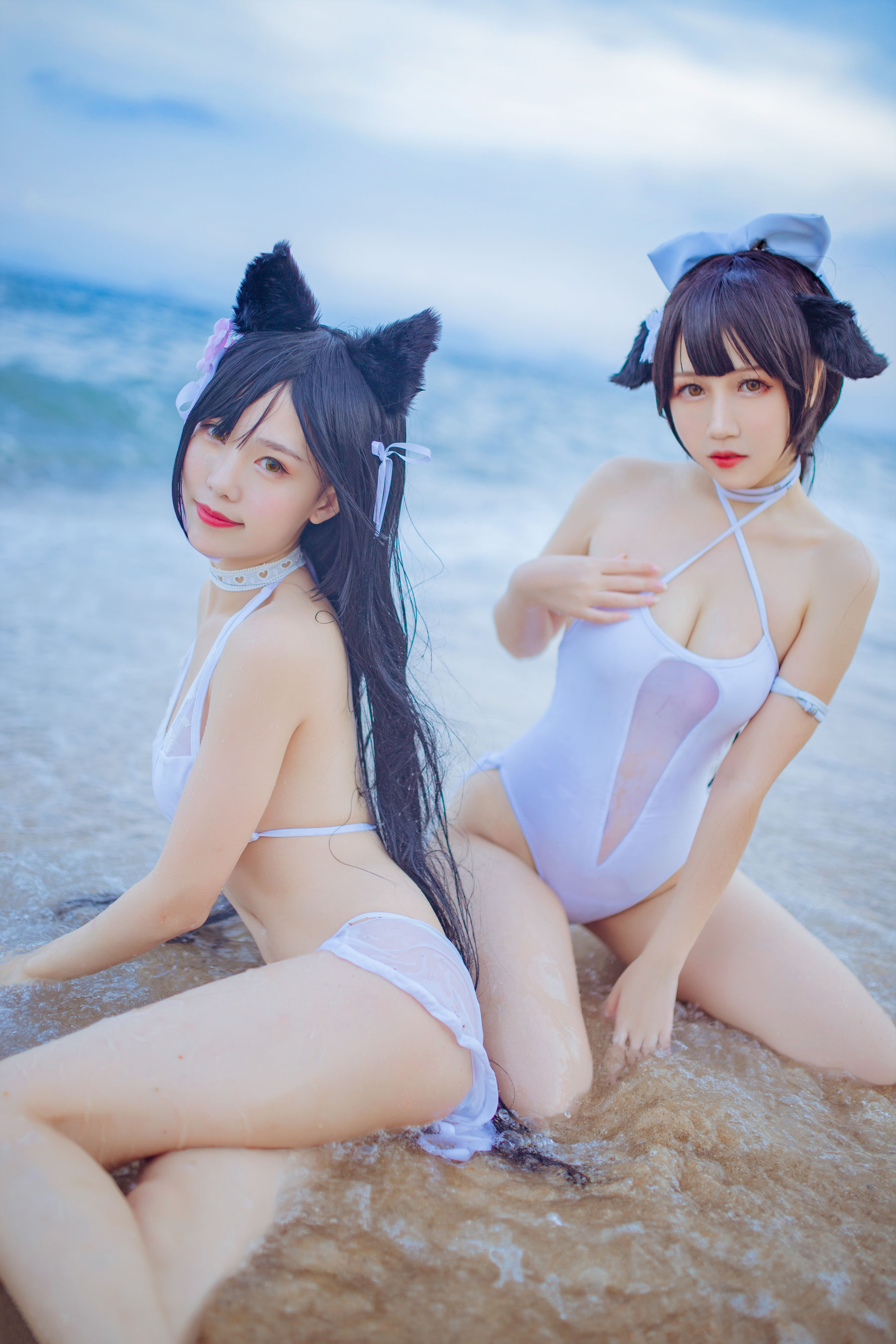 抖娘-利世图集 抖娘×不呆猫 獒犬海边泳装