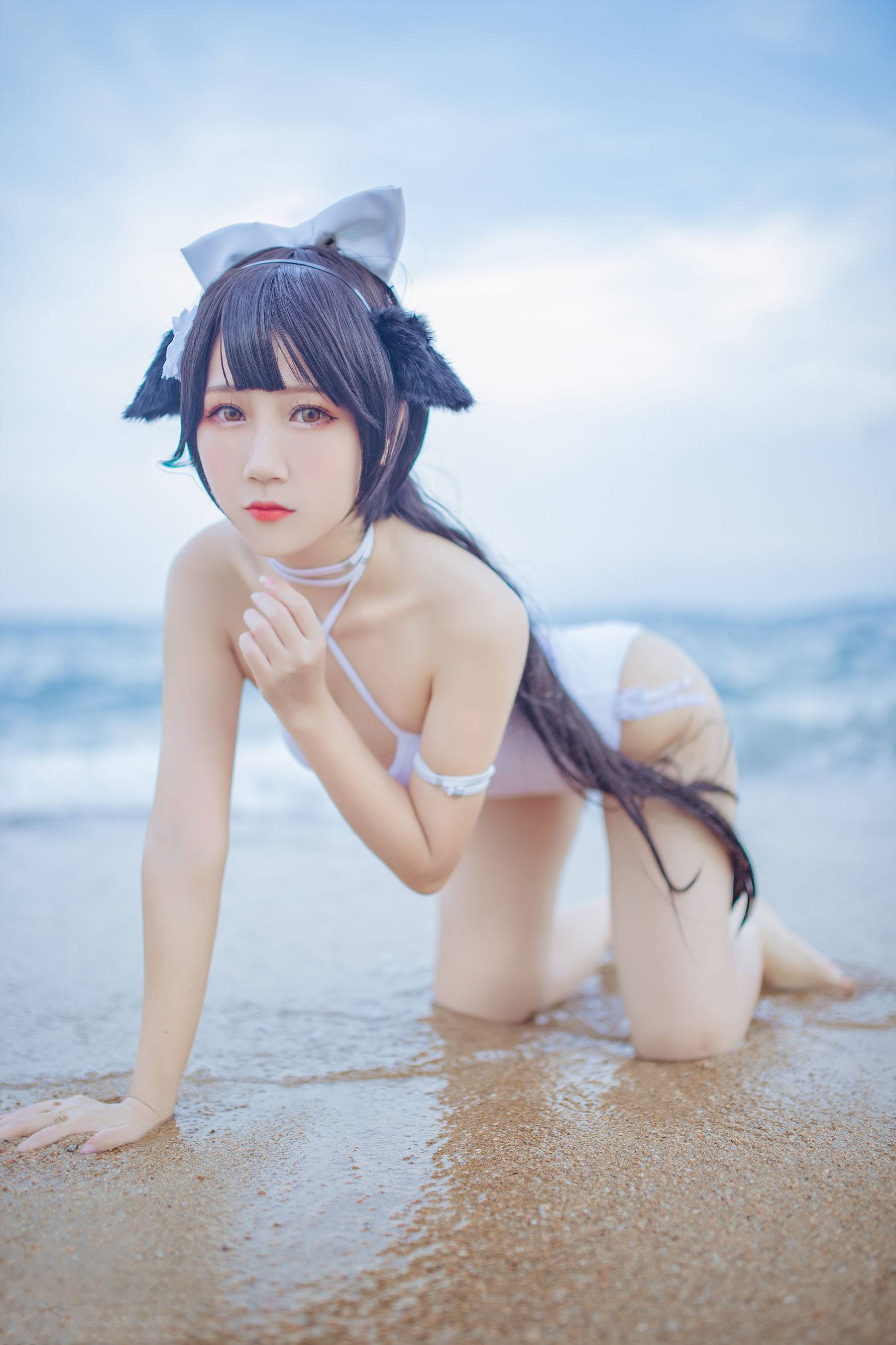 抖娘-利世图集 抖娘×不呆猫 獒犬海边泳装