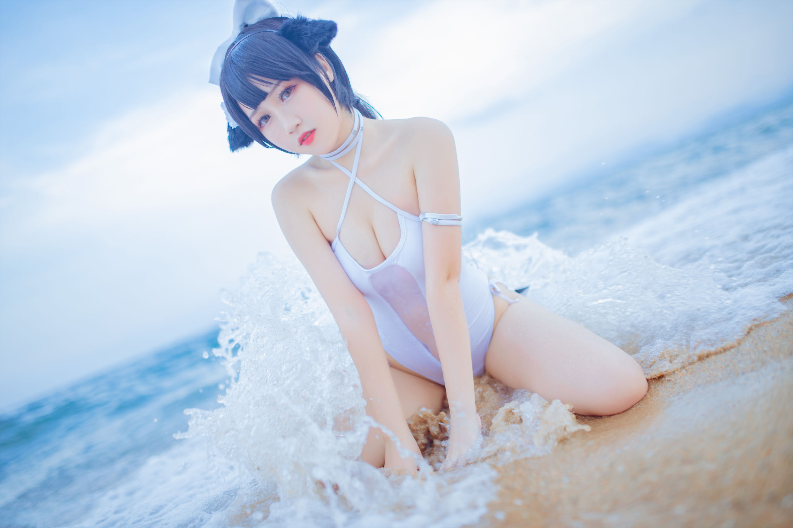 抖娘-利世图集 抖娘×不呆猫 獒犬海边泳装