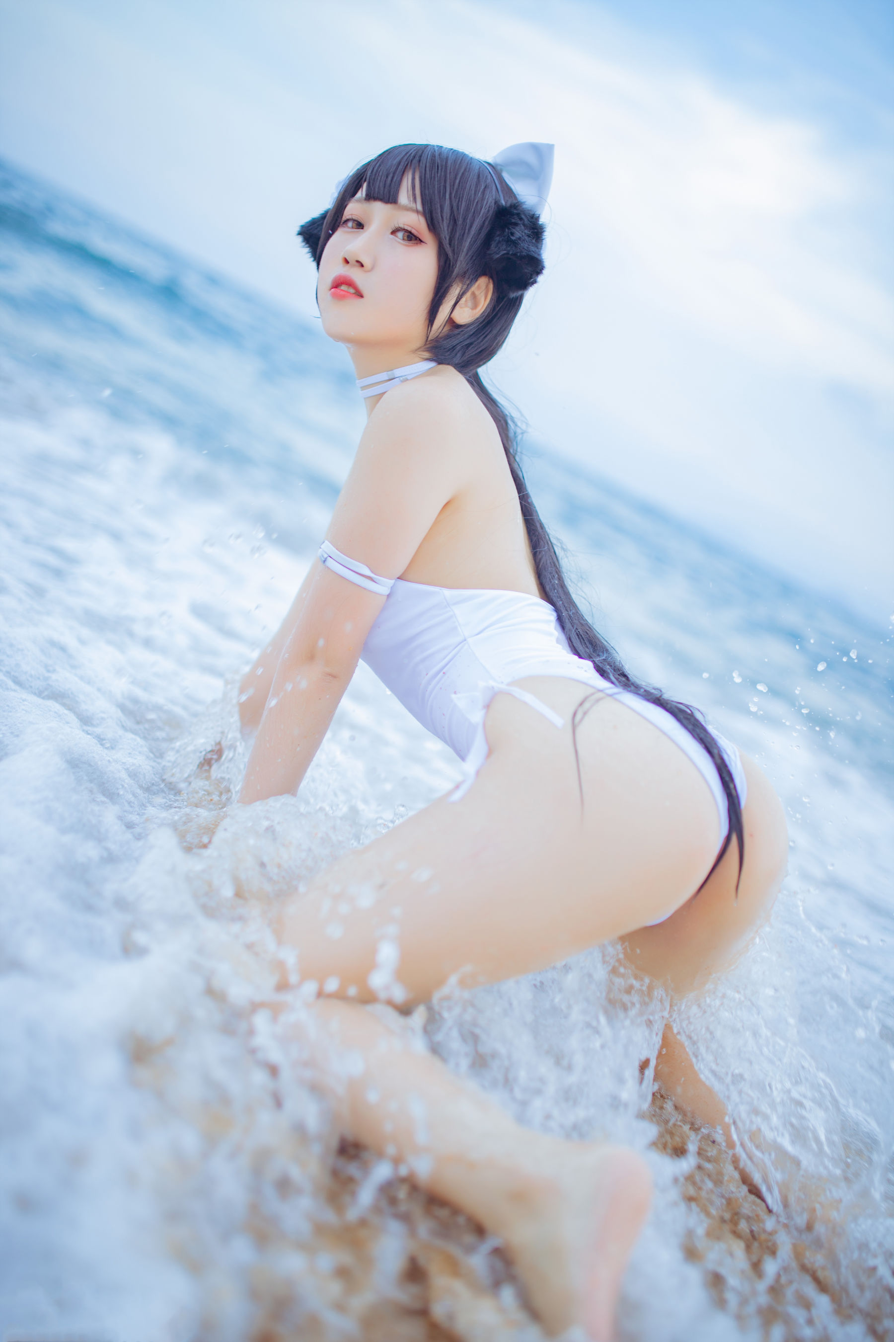 抖娘-利世图集 抖娘×不呆猫 獒犬海边泳装
