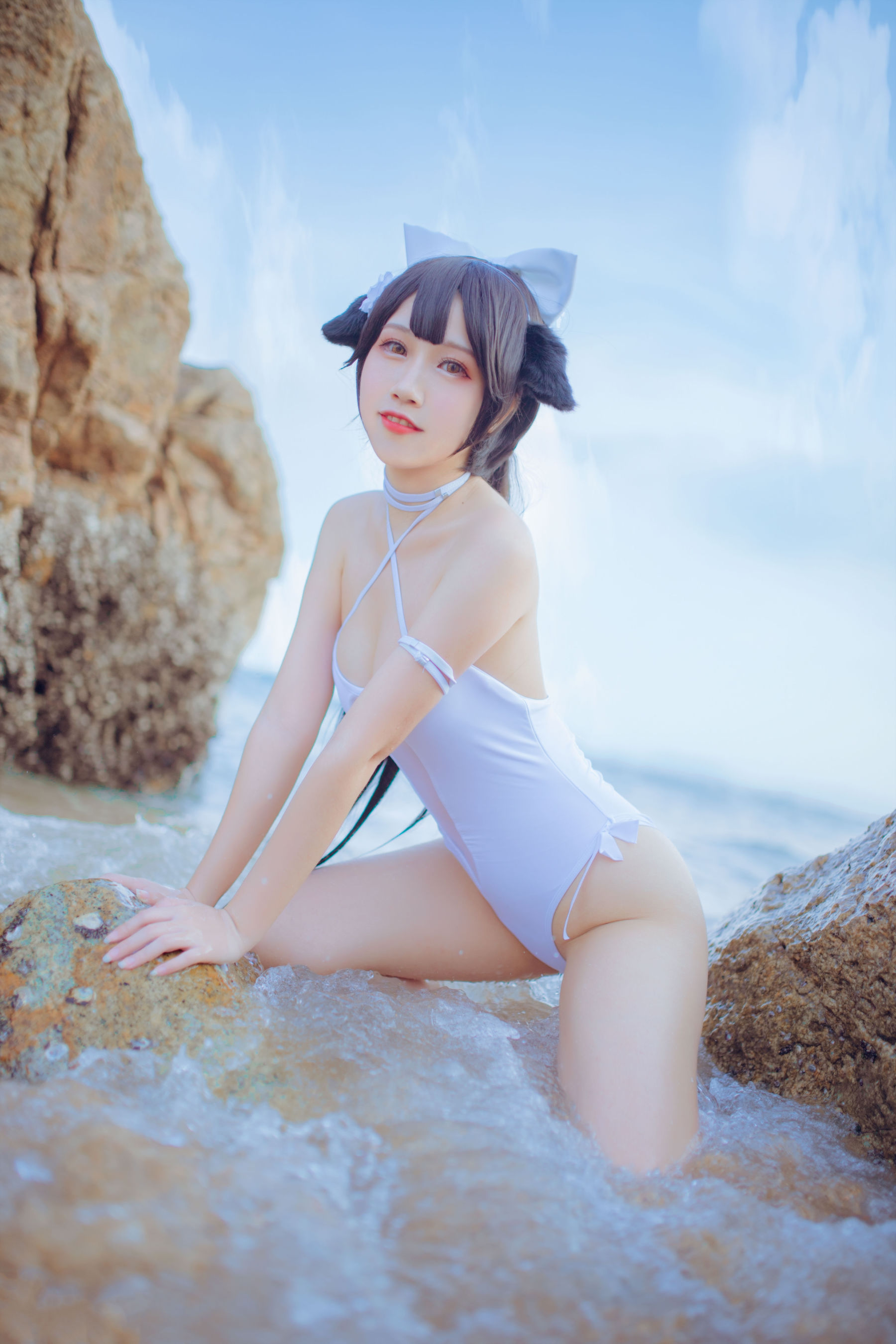 抖娘-利世图集 抖娘×不呆猫 獒犬海边泳装