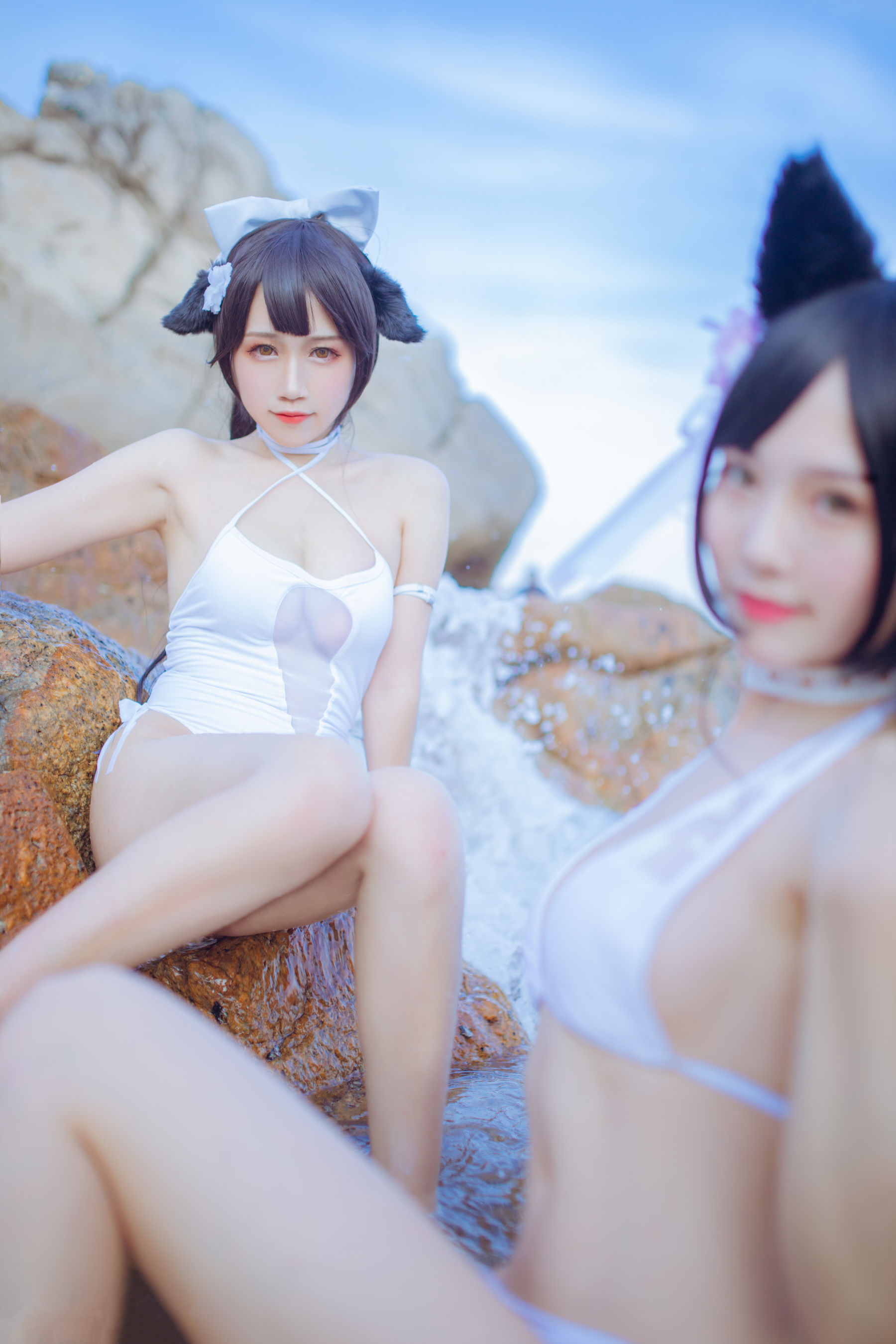 抖娘-利世图集 抖娘×不呆猫 獒犬海边泳装