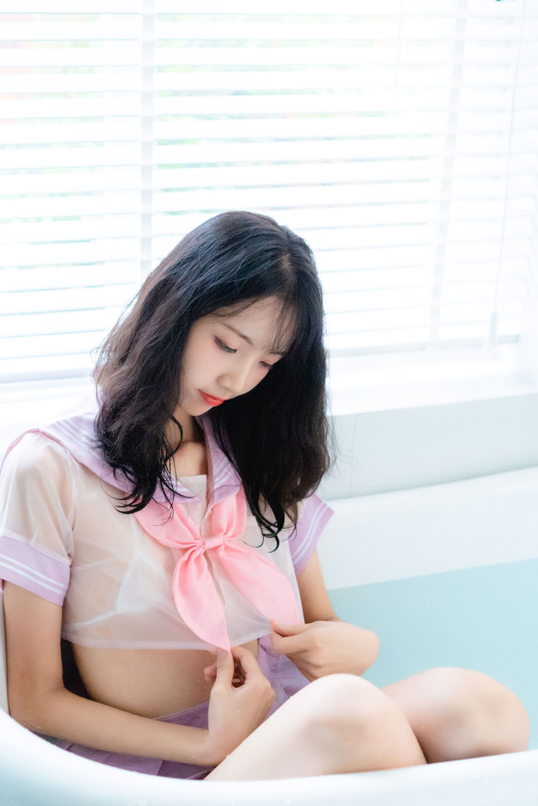 清纯妹子西瓜 私房浴缸