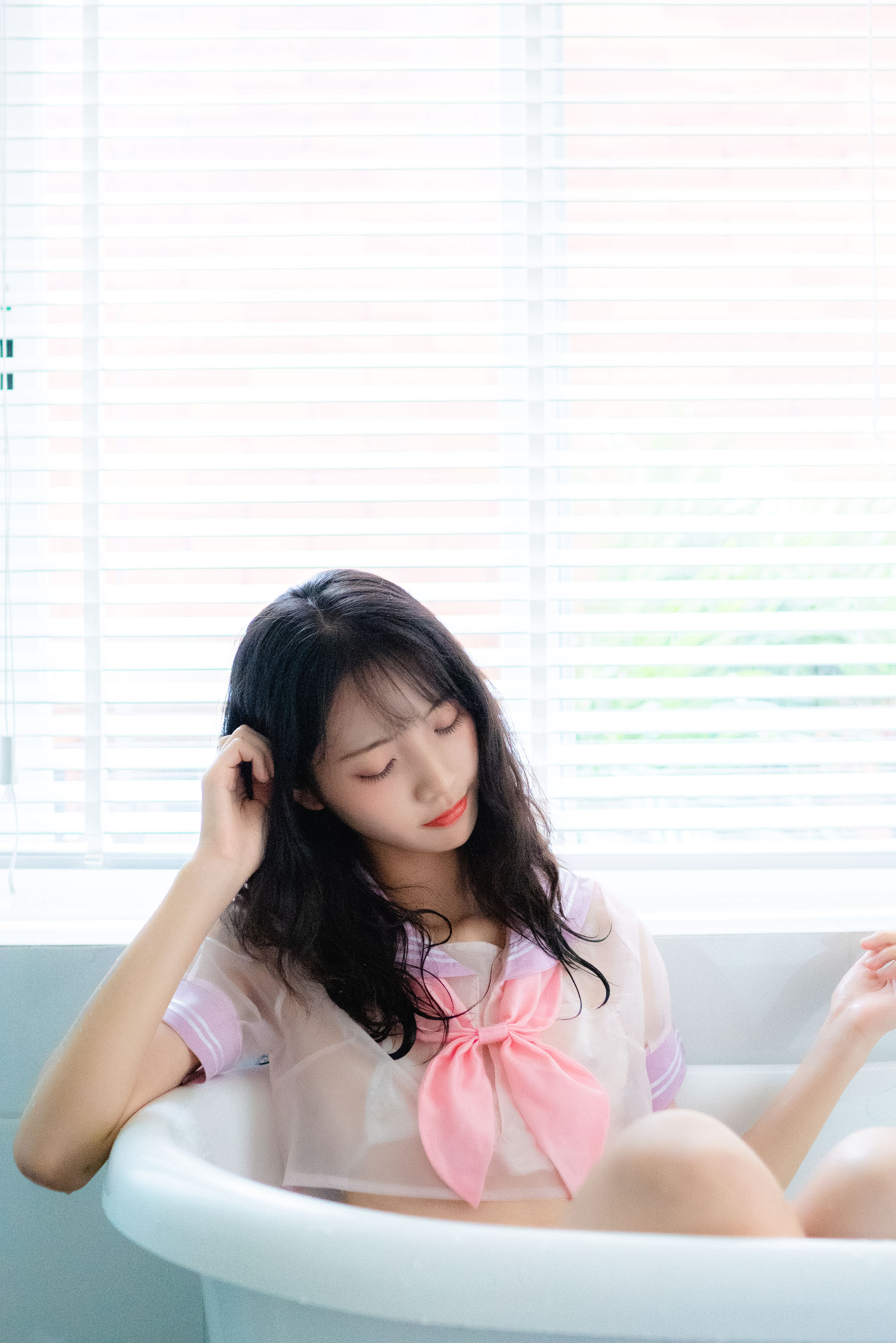 清纯妹子西瓜 私房浴缸