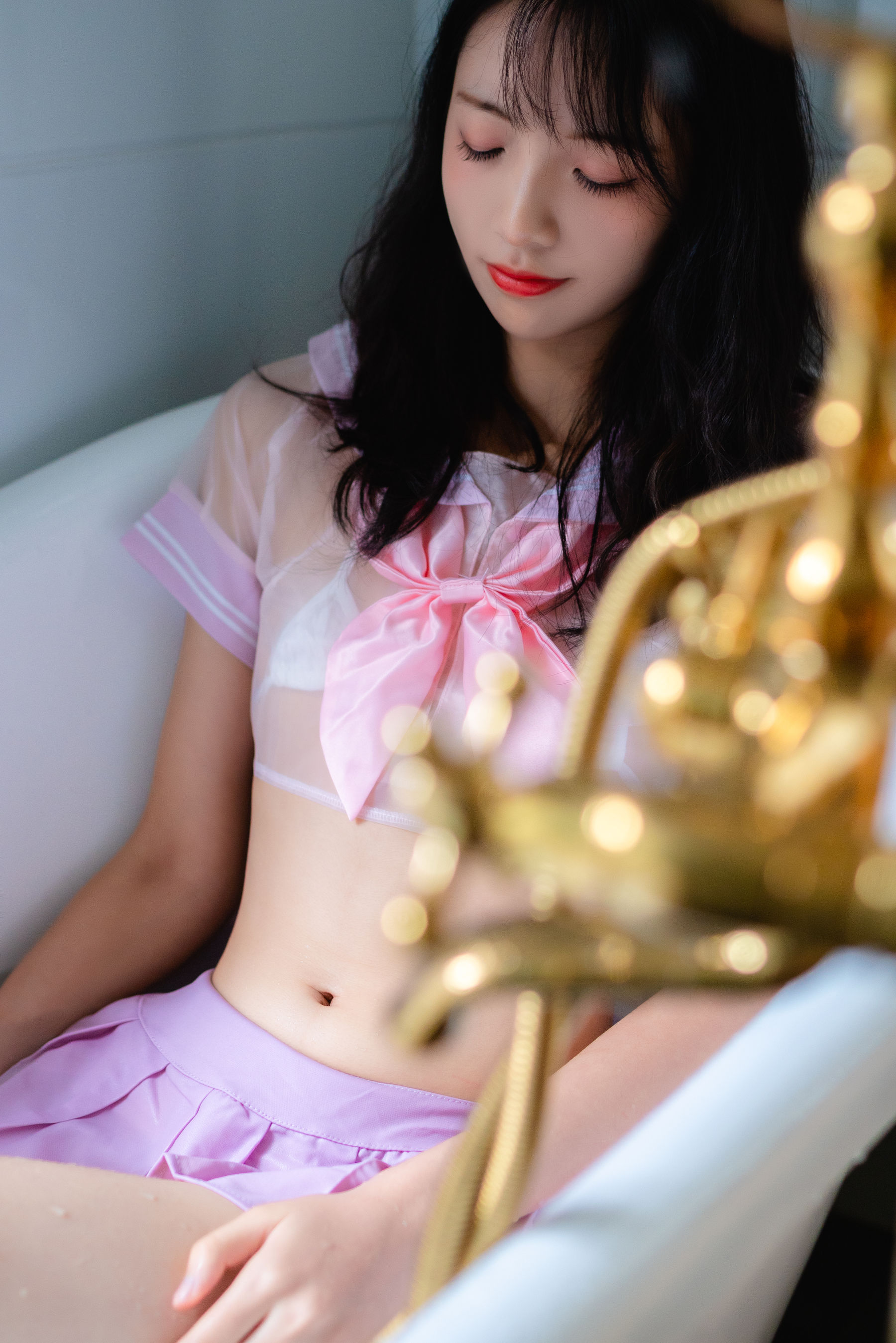 清纯妹子西瓜 私房浴缸